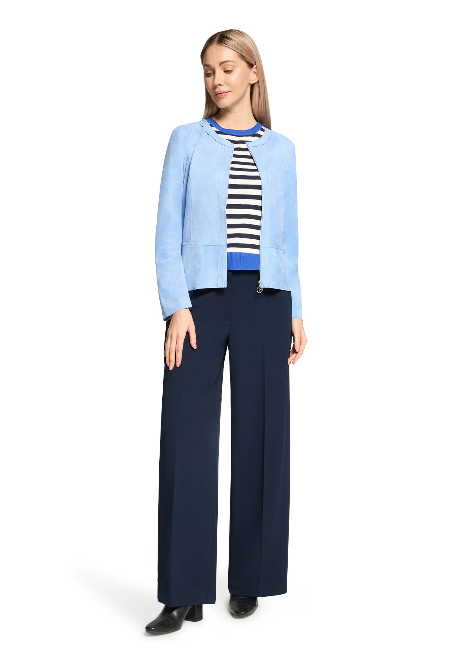 Faux Suede Zip-Up Jacket - Image 3