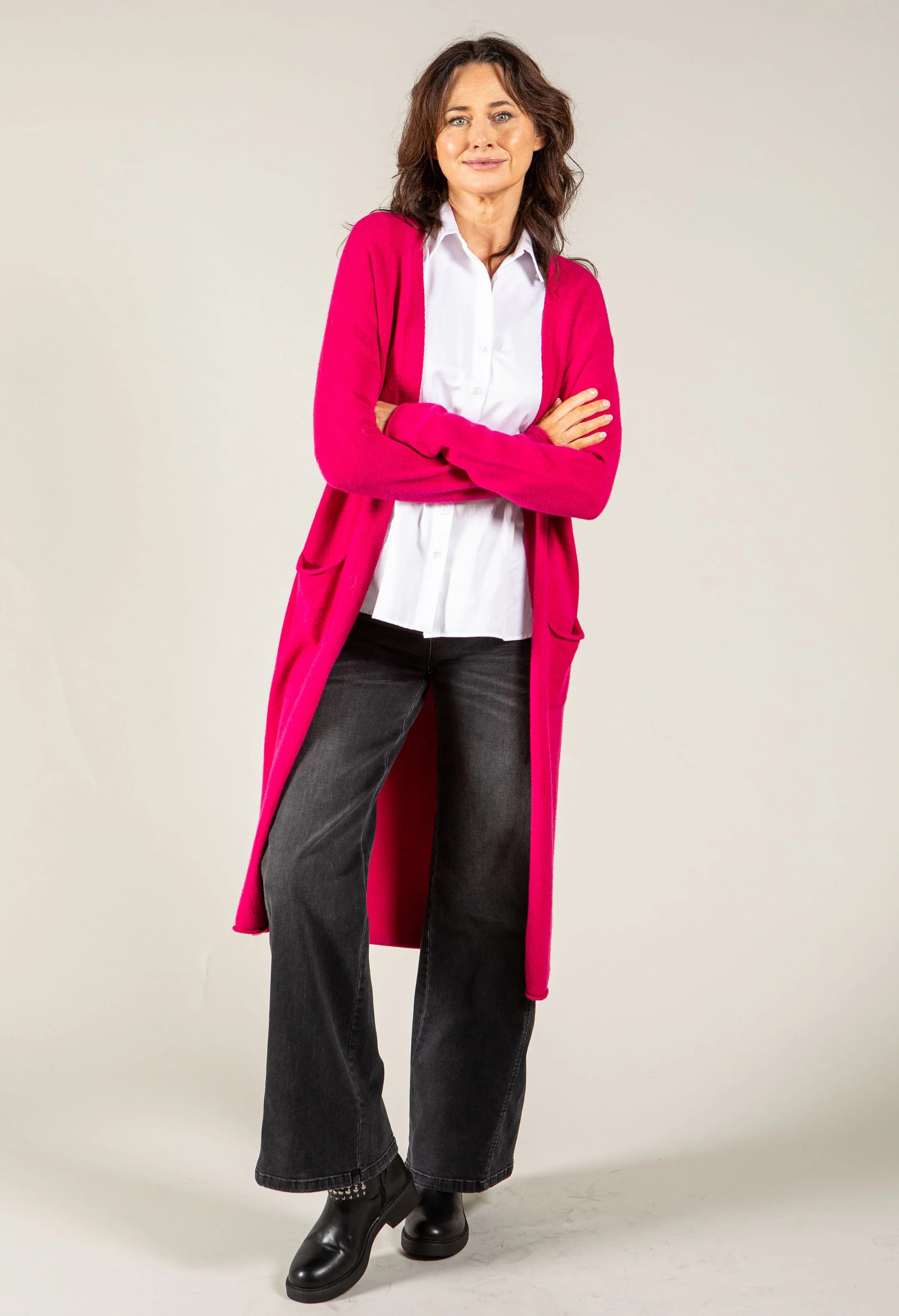 Fine Knit Longline Cardigan