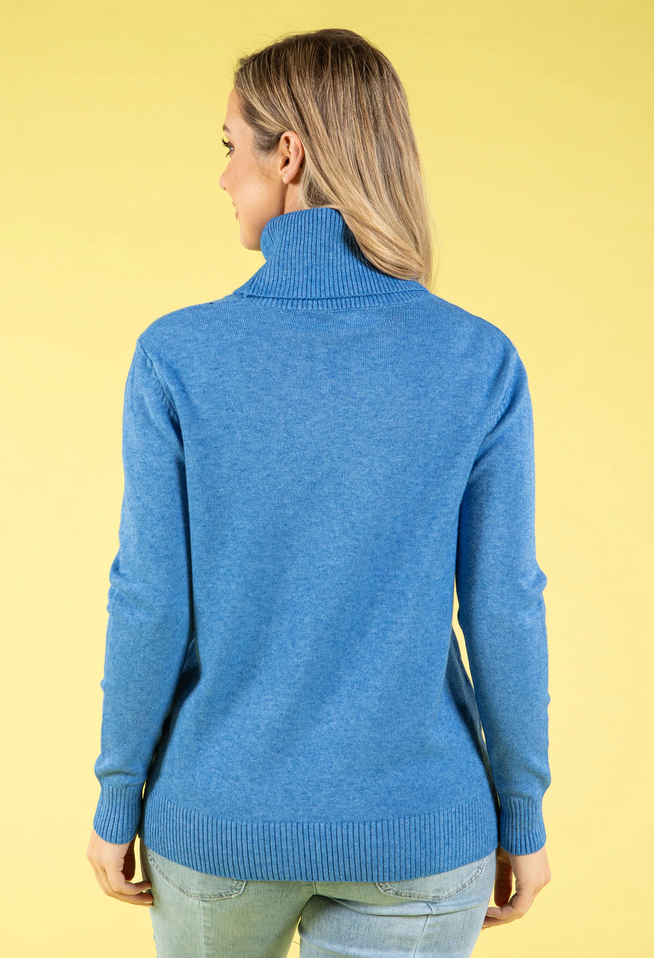 Fine Knit Roll Neck Jumper - Image 12