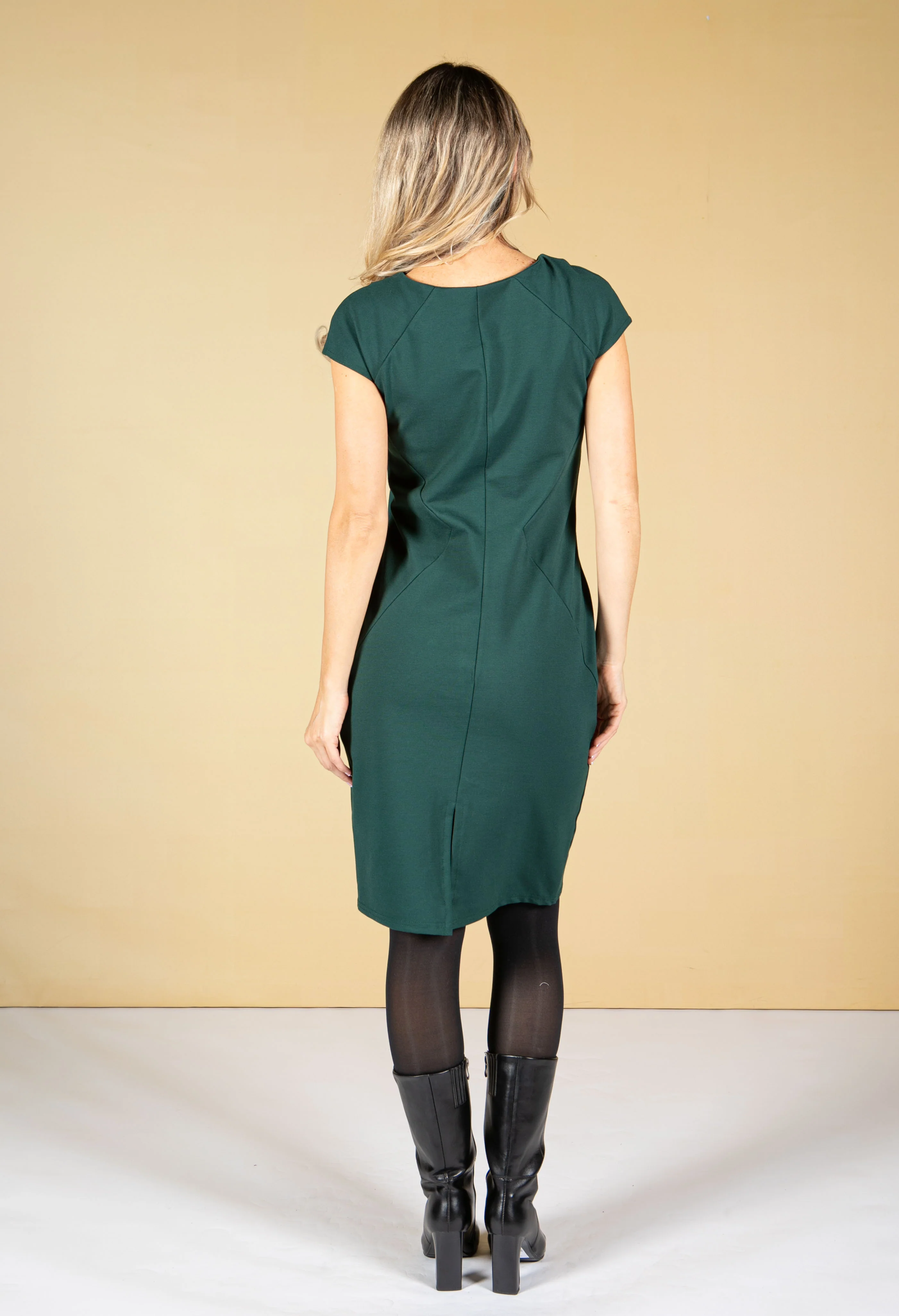 Fitted Panel Detail Dress - Image 7