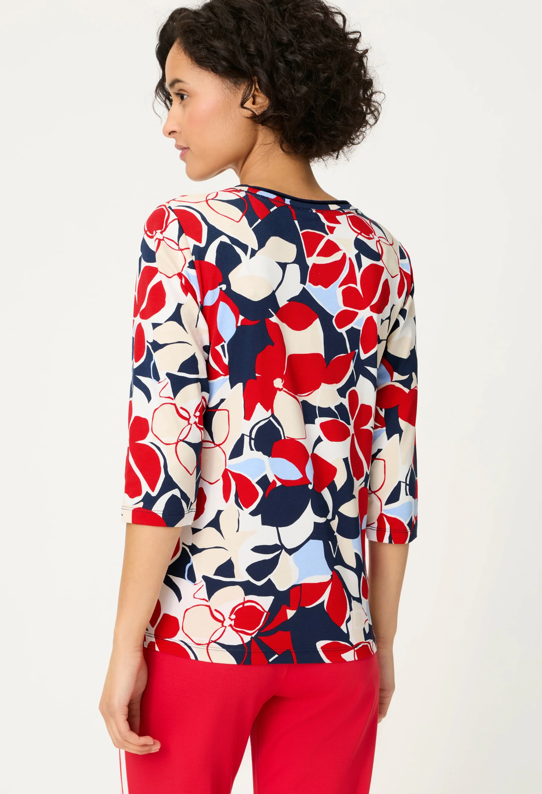 Floral 3/4 Sleeve Top - Image 2