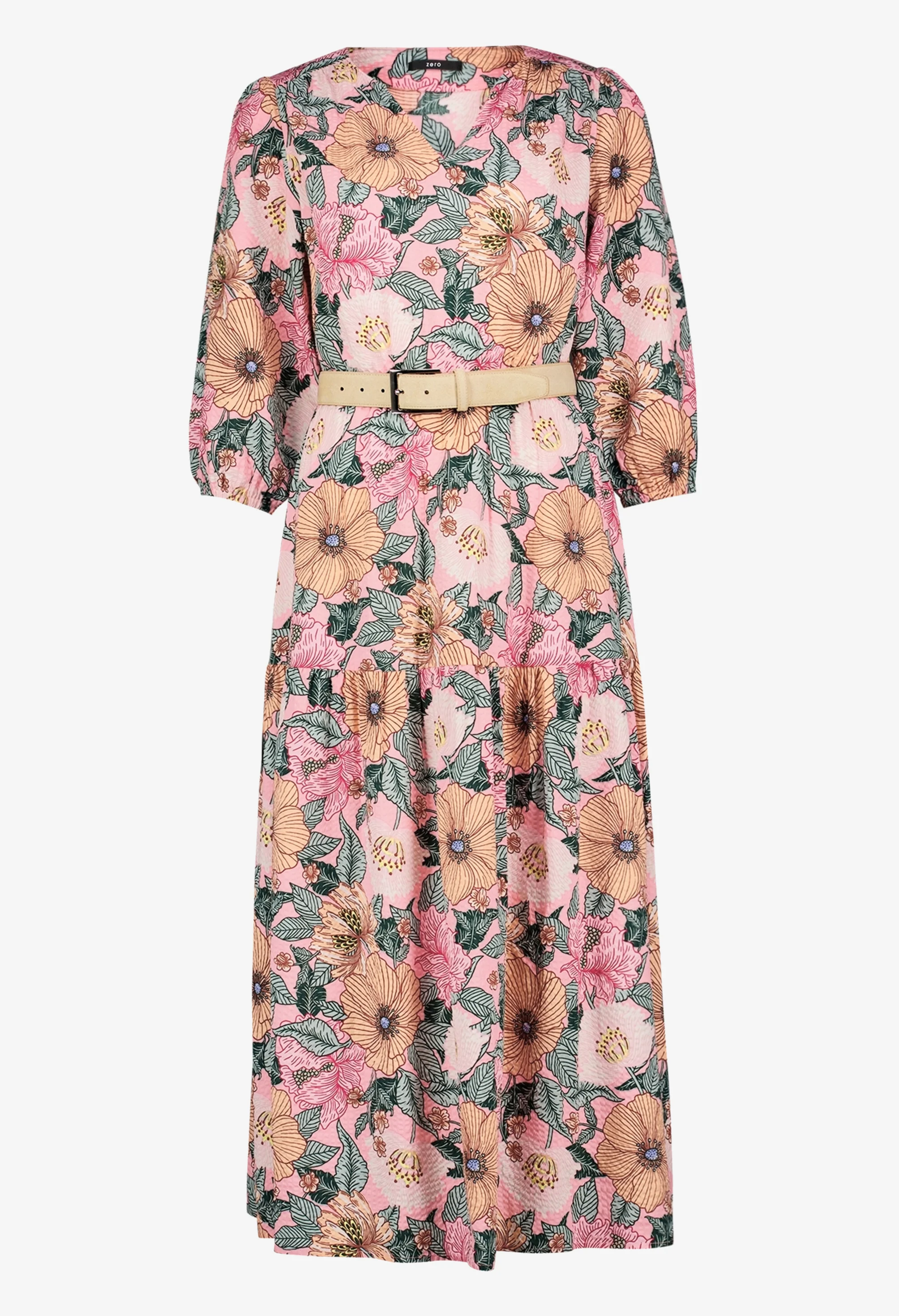 Floral Belted Midi Dress - Image 5
