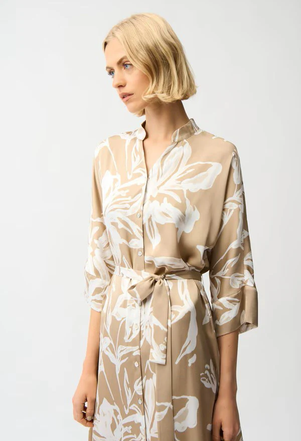 Floral Belted Shirt Dress - Image 2