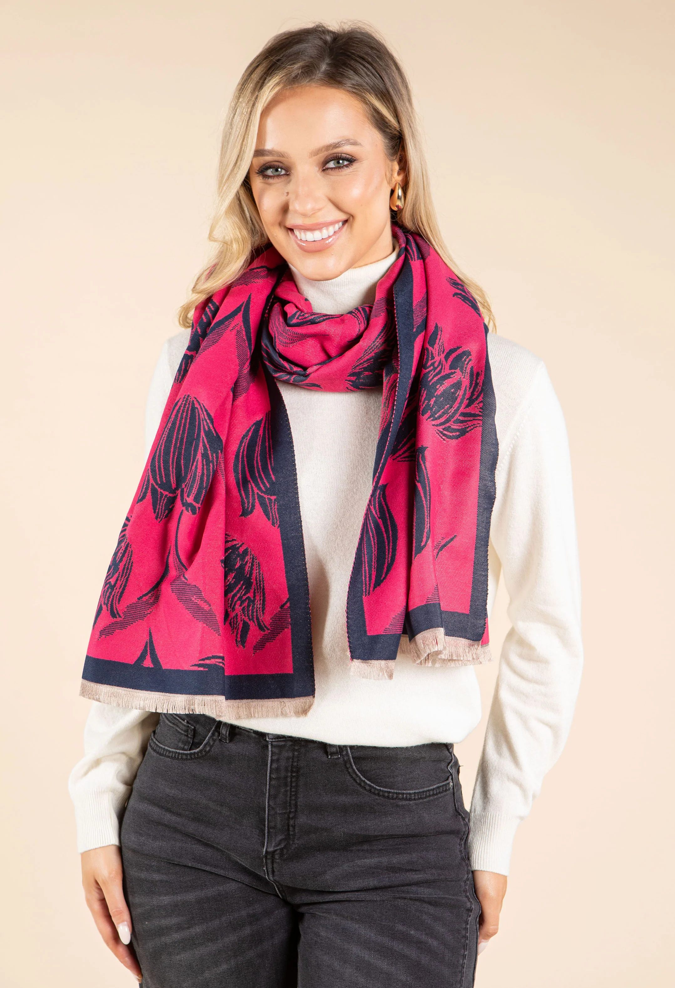 Floral Design Scarf - Image 2