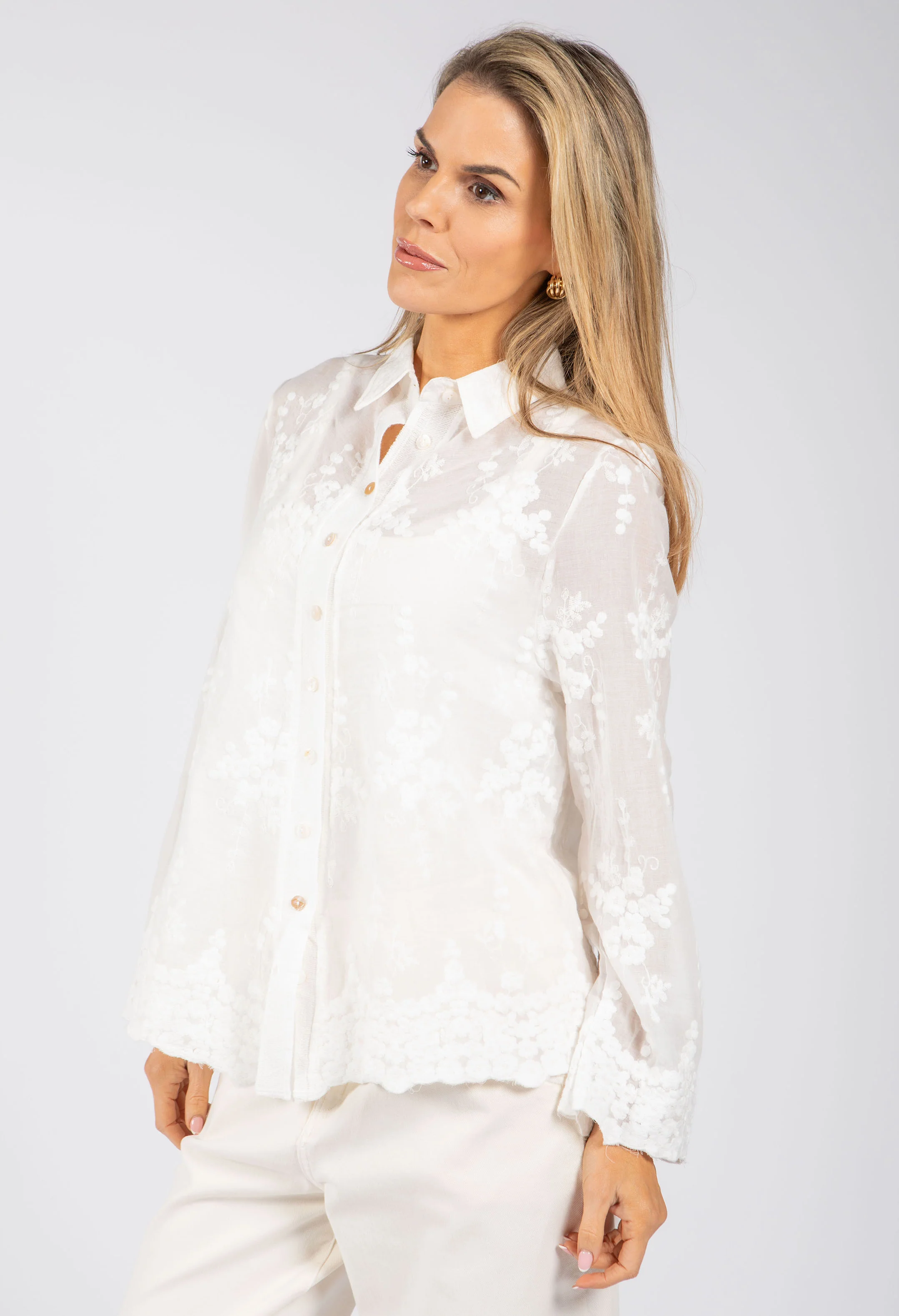Floral Embroidered Shirt - Image 3