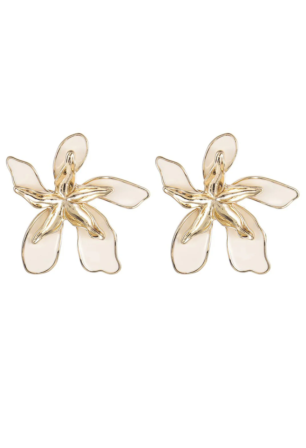 Floral Enamel Earrings - Image 2