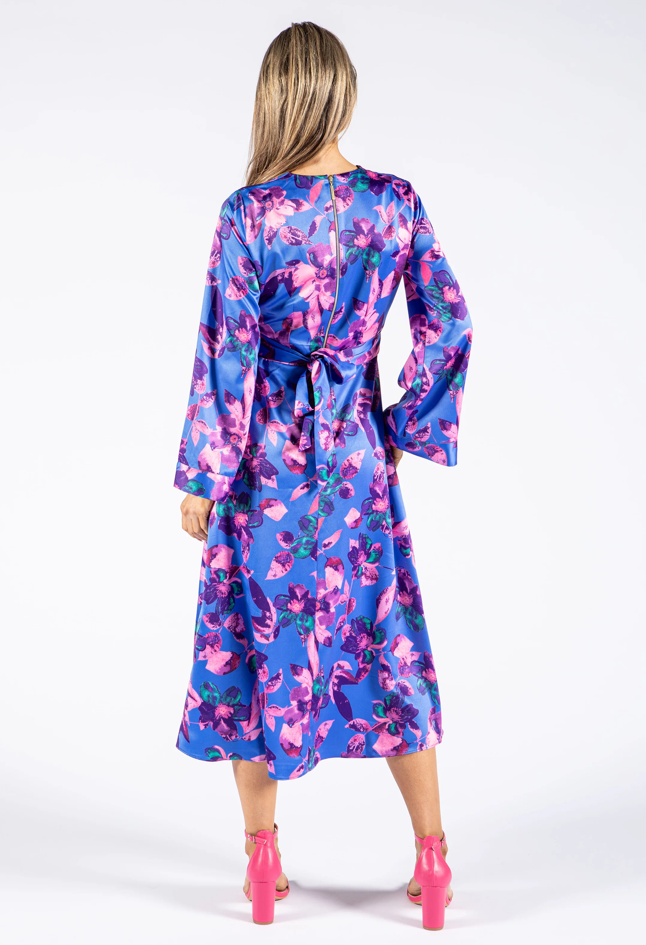 Floral Kimono Style Dress - Image 7