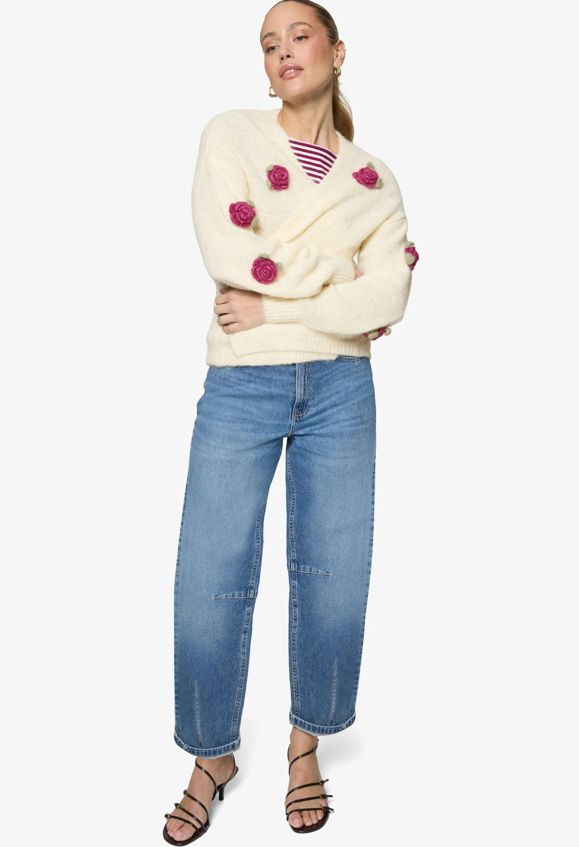 Floral Knit Cardigan - Image 3