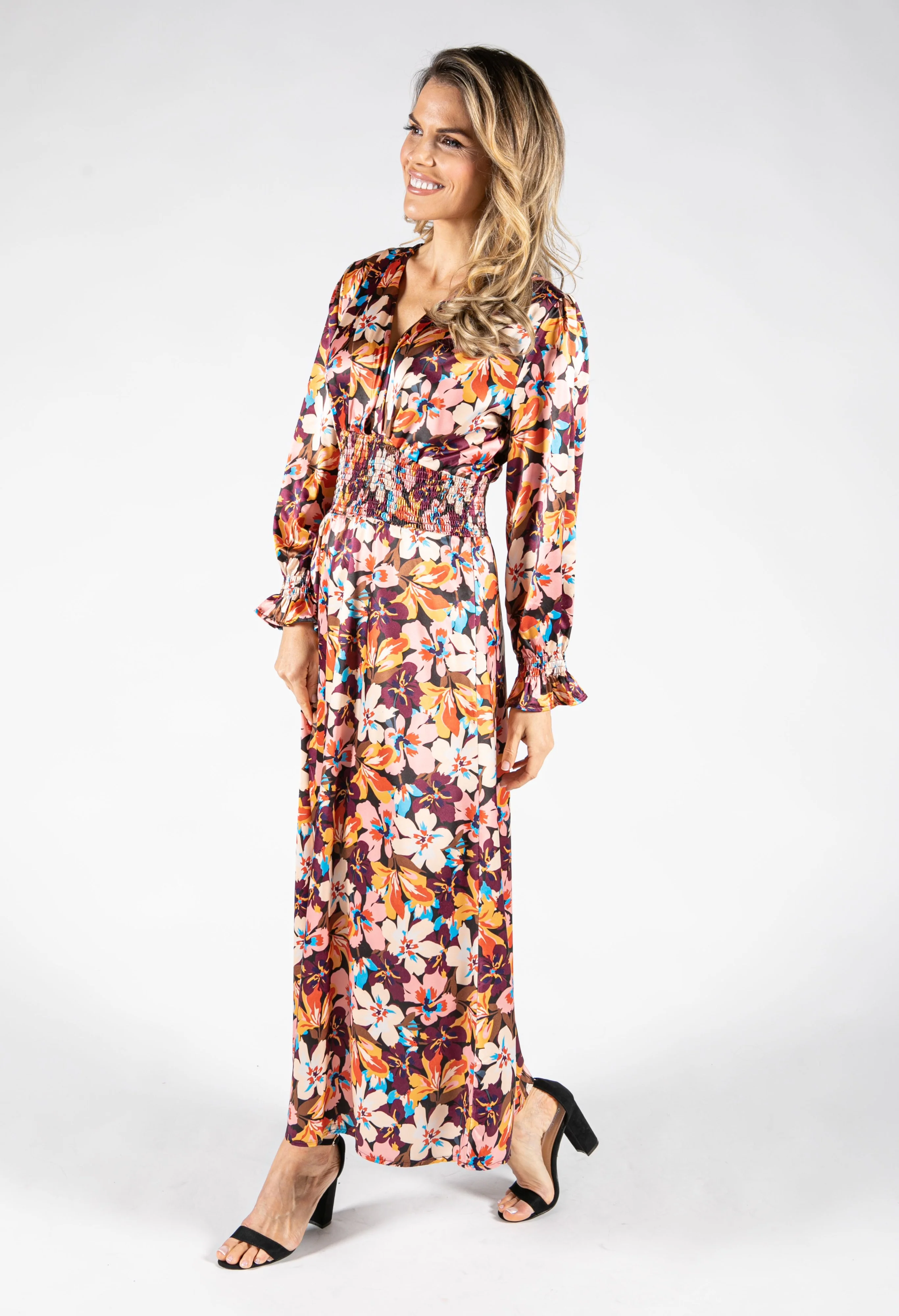 Floral Long Sleeve Maxi Dress - Image 3
