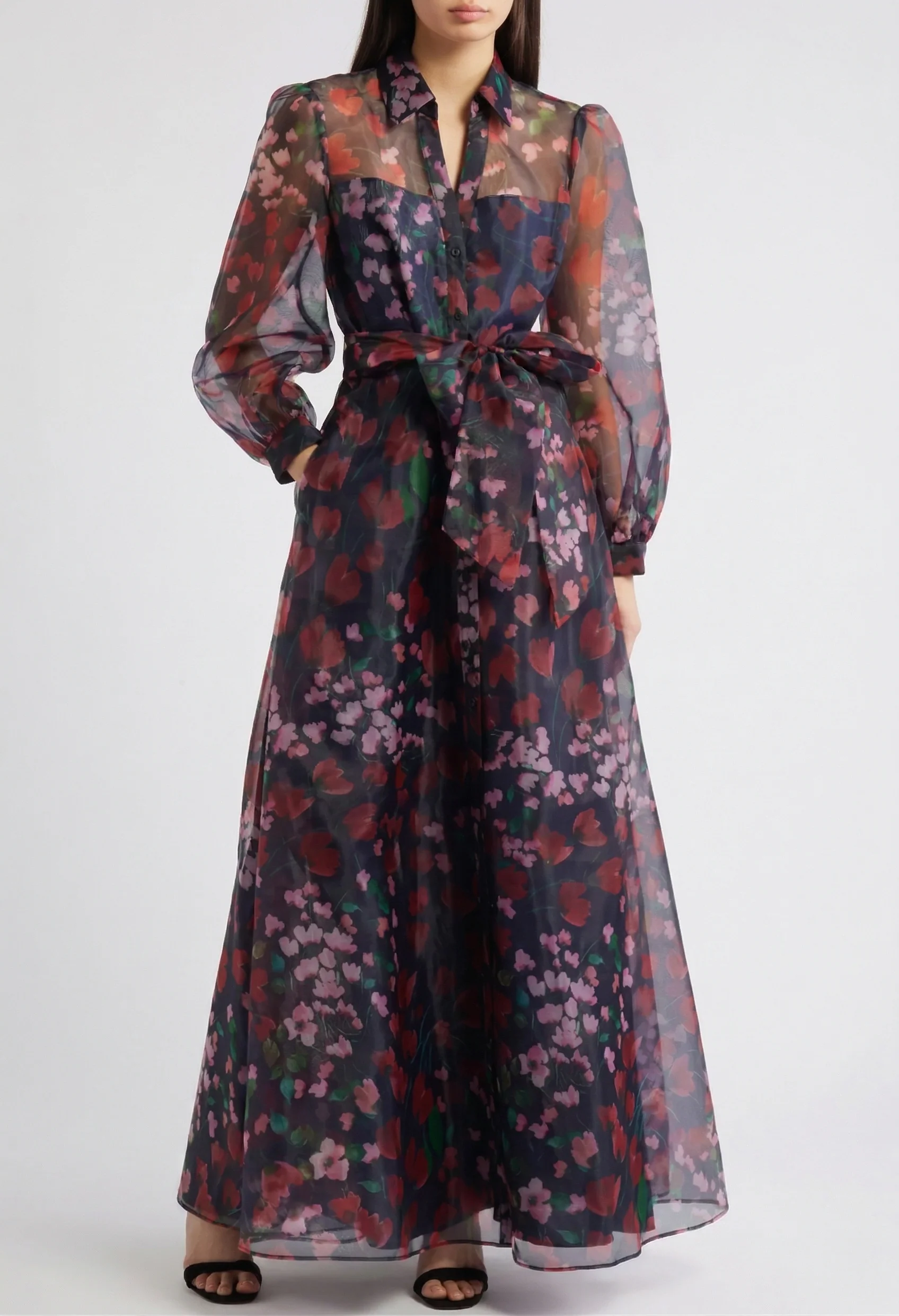 Floral Maxi Shirt Dress - Image 2