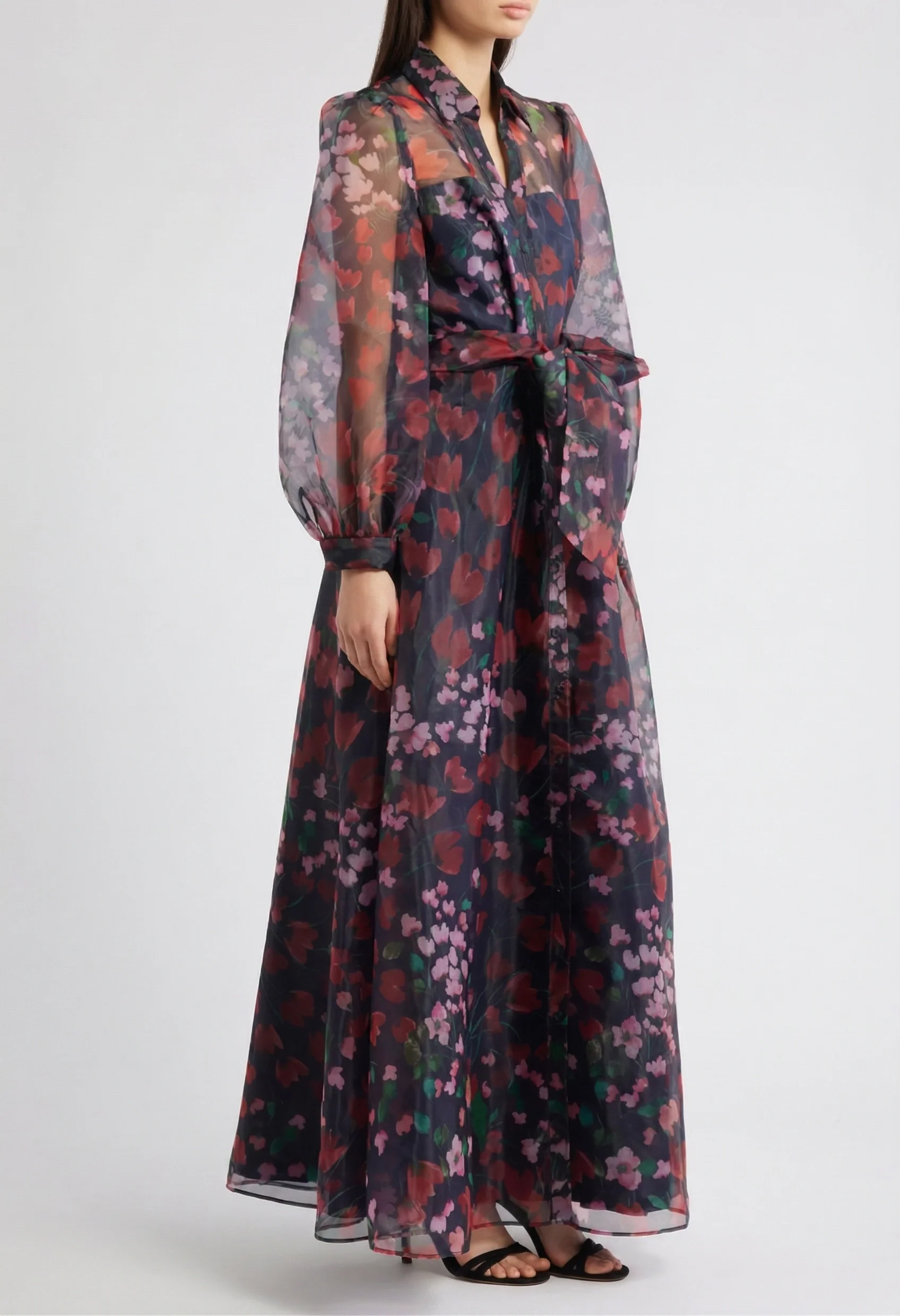 Floral Maxi Shirt Dress - Image 3