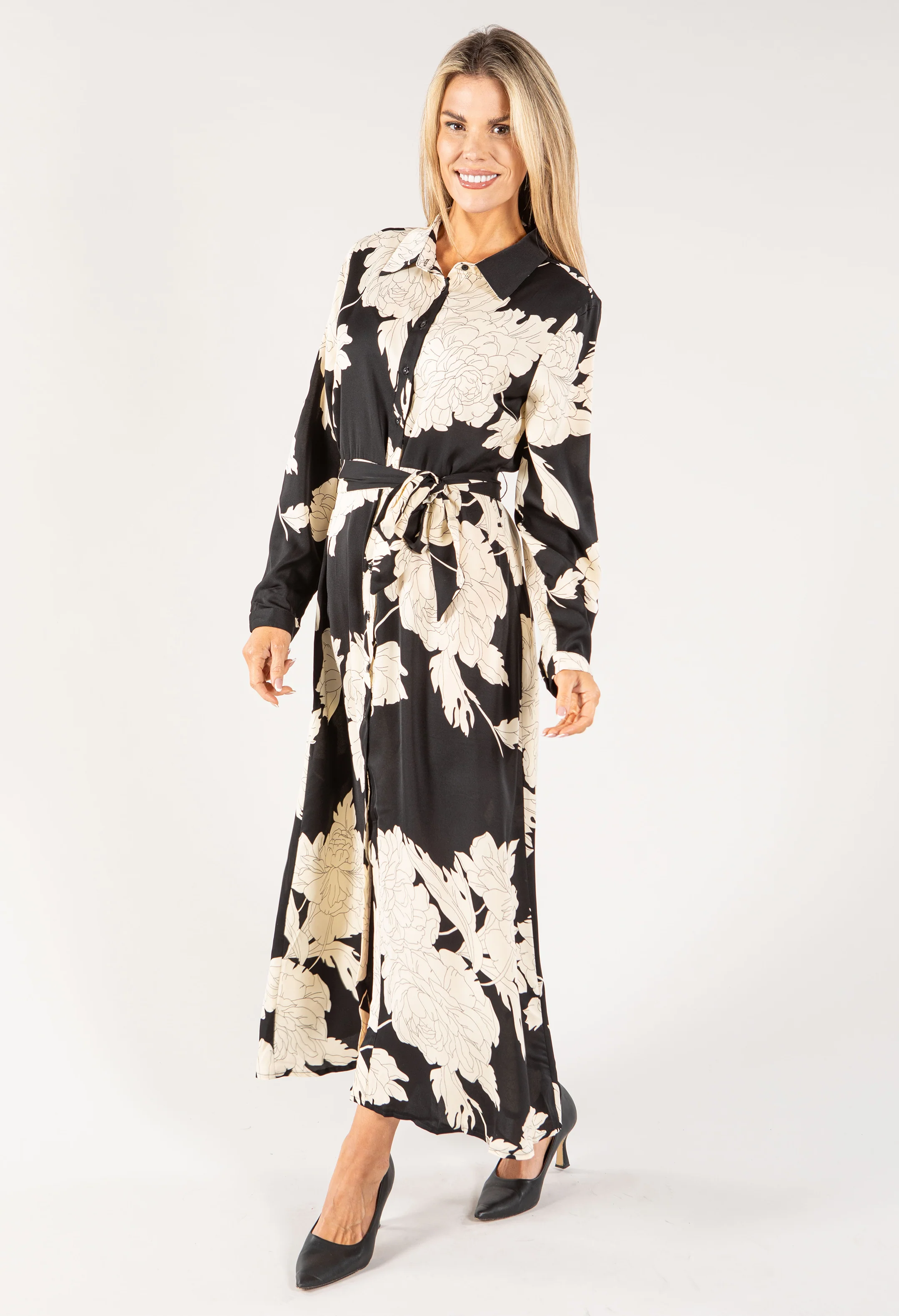 Floral Maxi Shirt Dress - Image 2