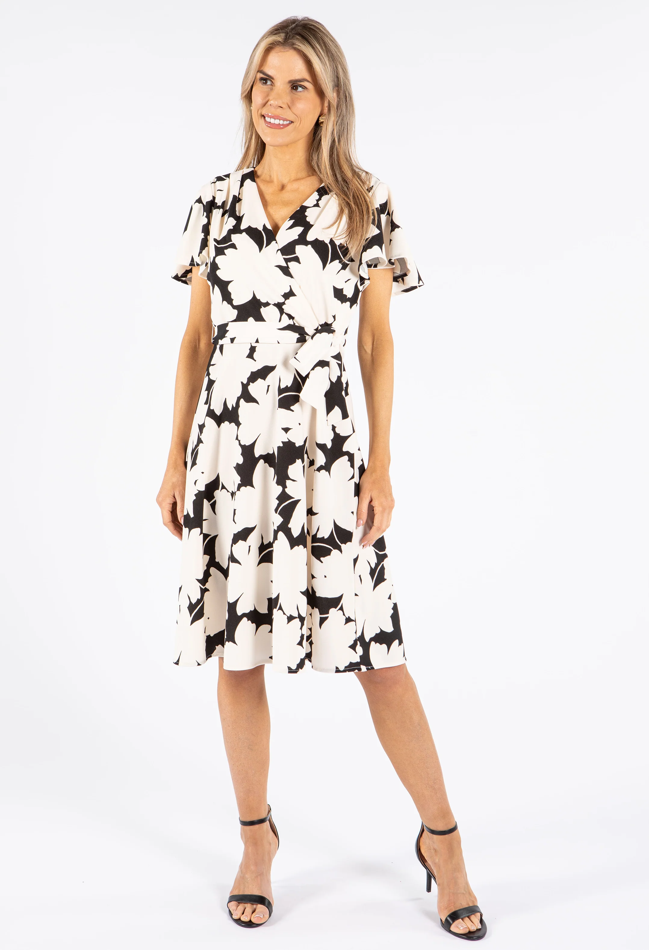 Floral Monochrome Dress - Image 2