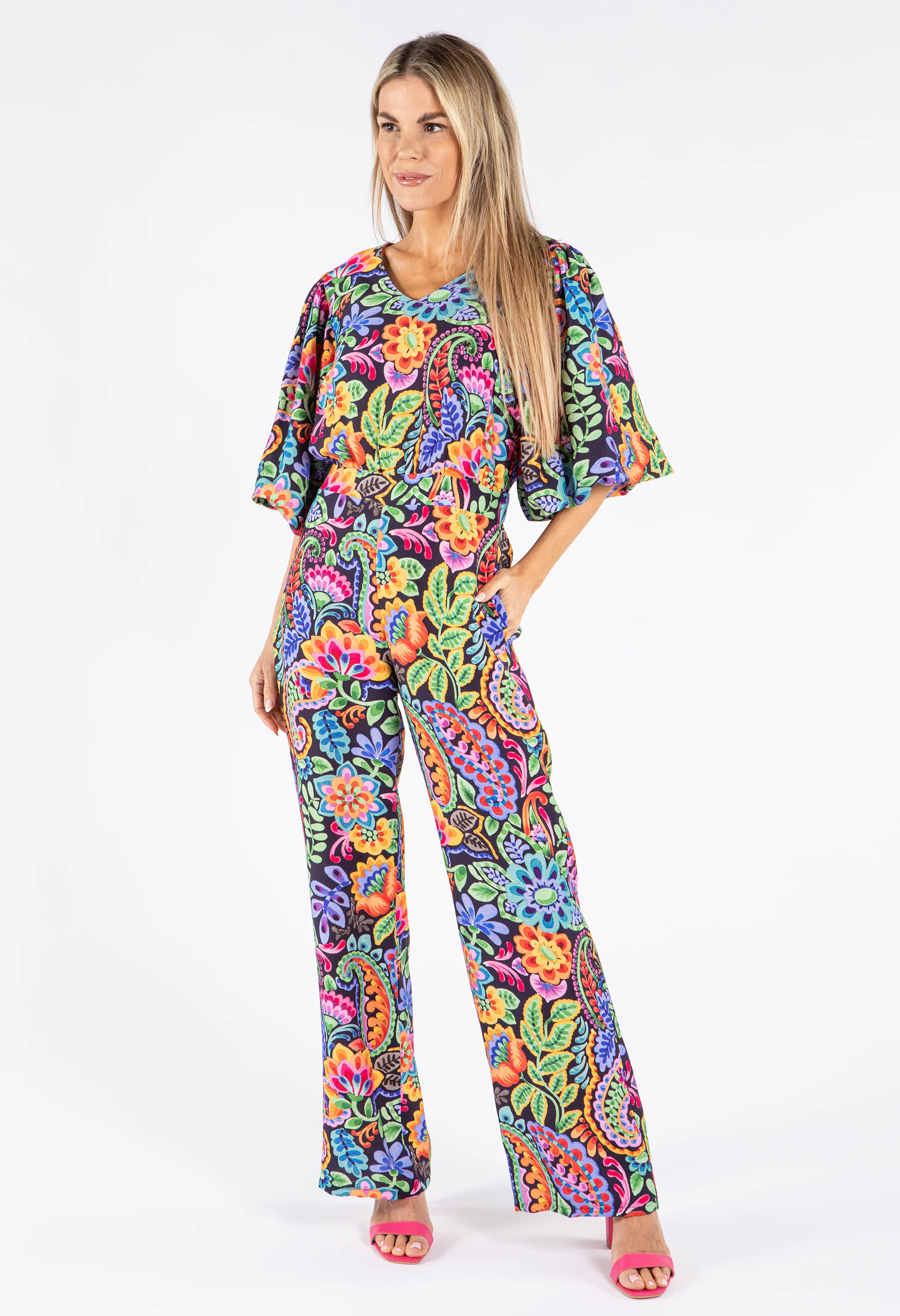 Floral Open Back Jumpsuit - Image 10