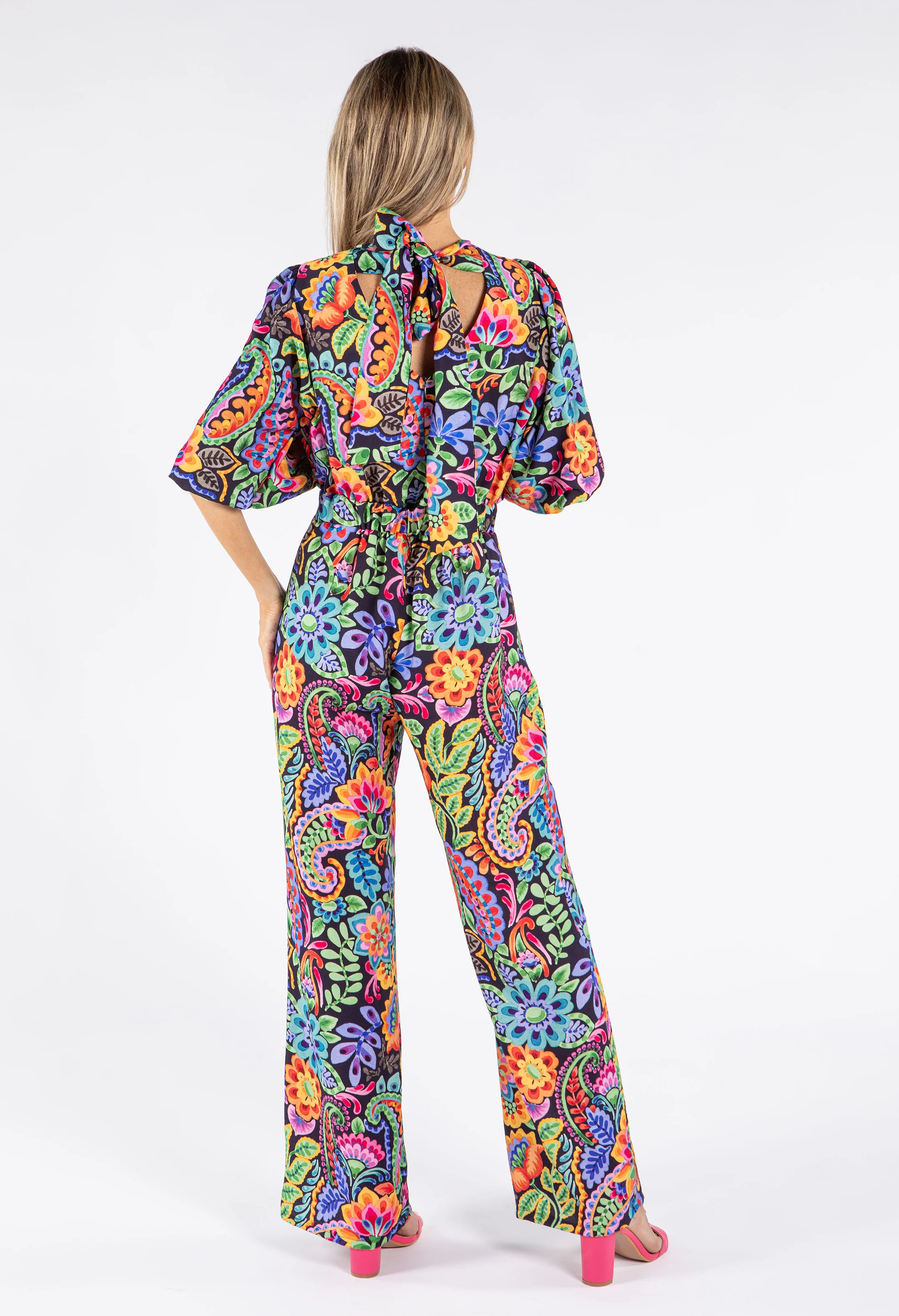 Floral Open Back Jumpsuit - Image 11