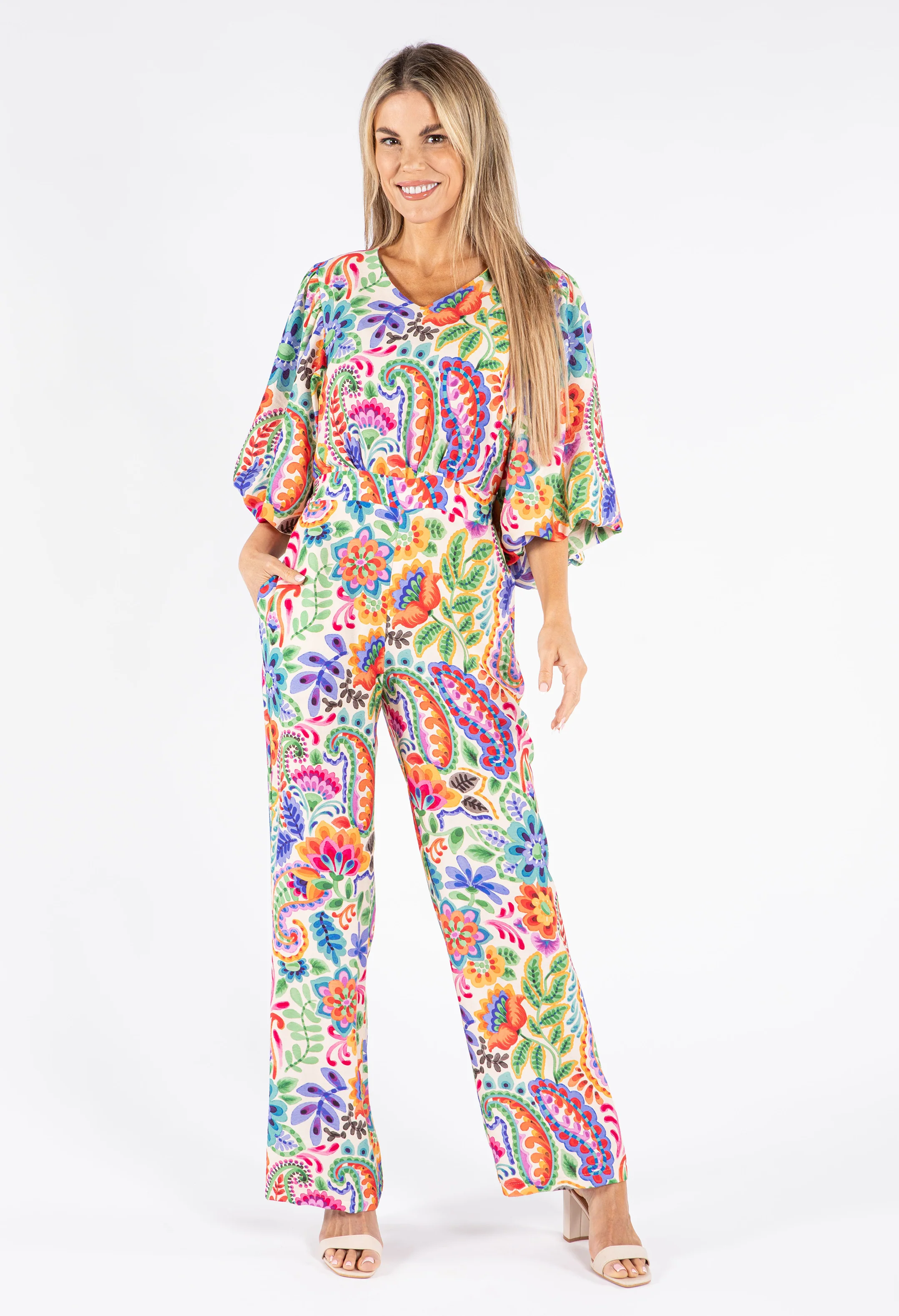 Floral Open Back Jumpsuit - Image 3