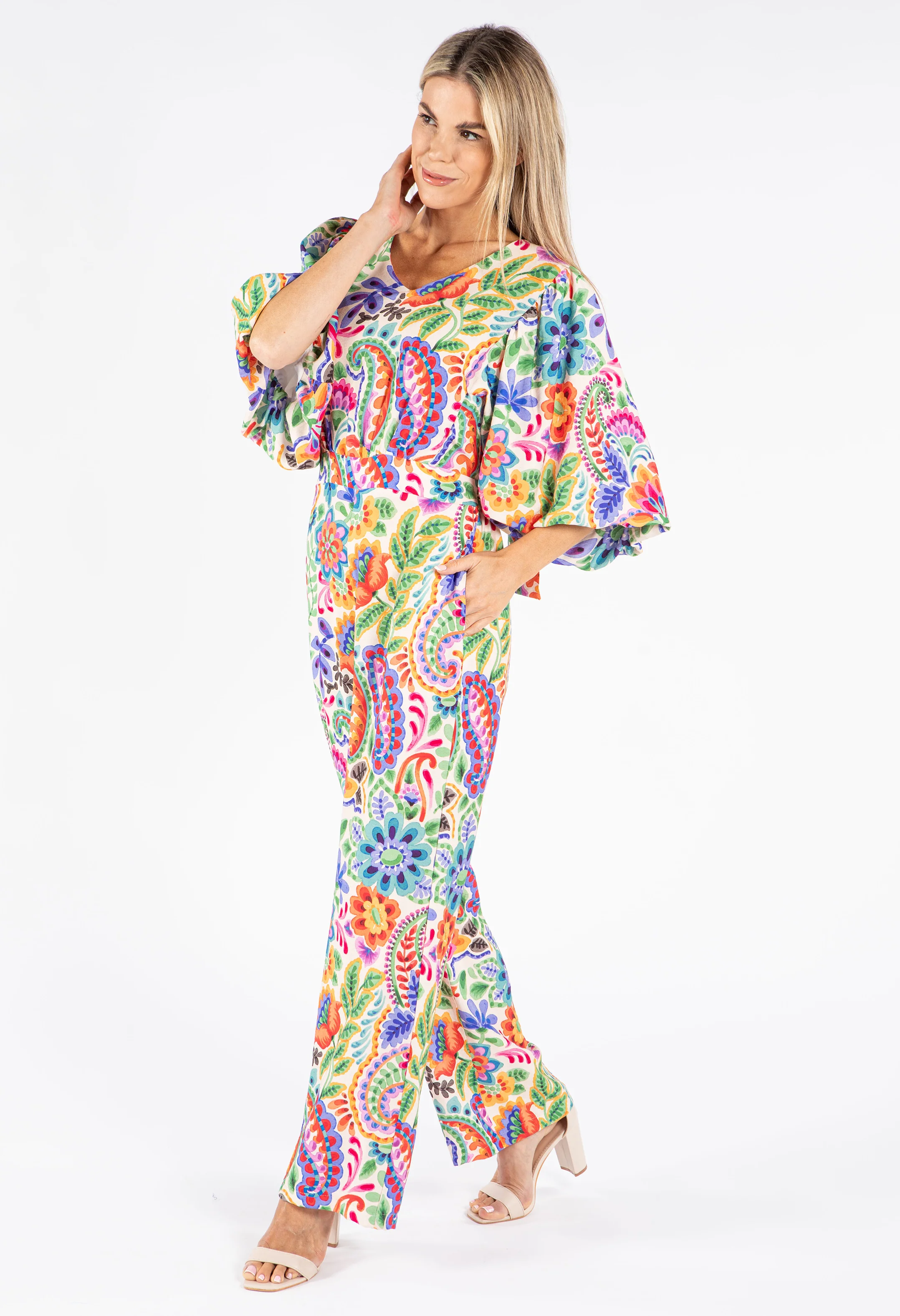 Floral Open Back Jumpsuit - Image 4
