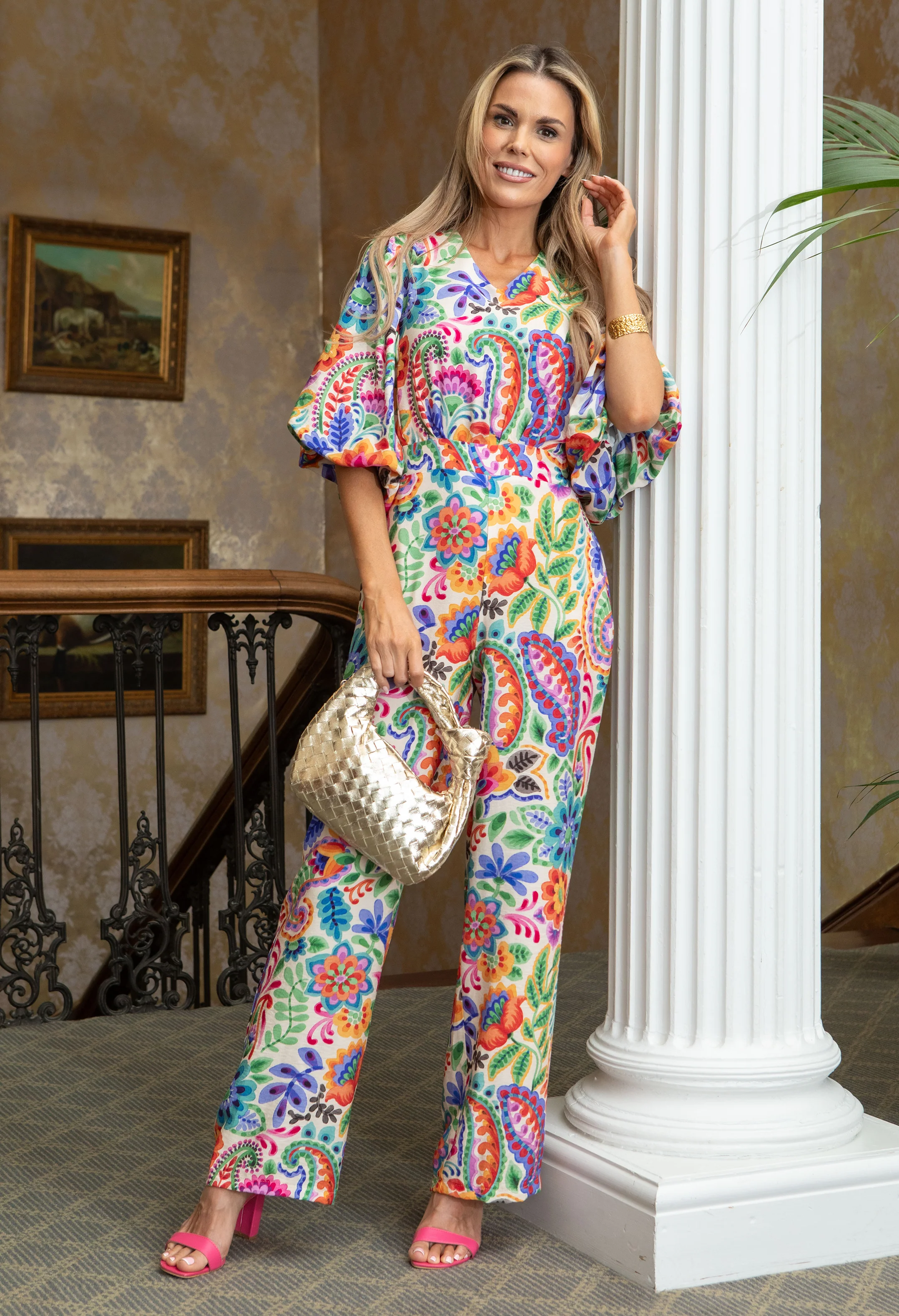Floral Open Back Jumpsuit - Image 7
