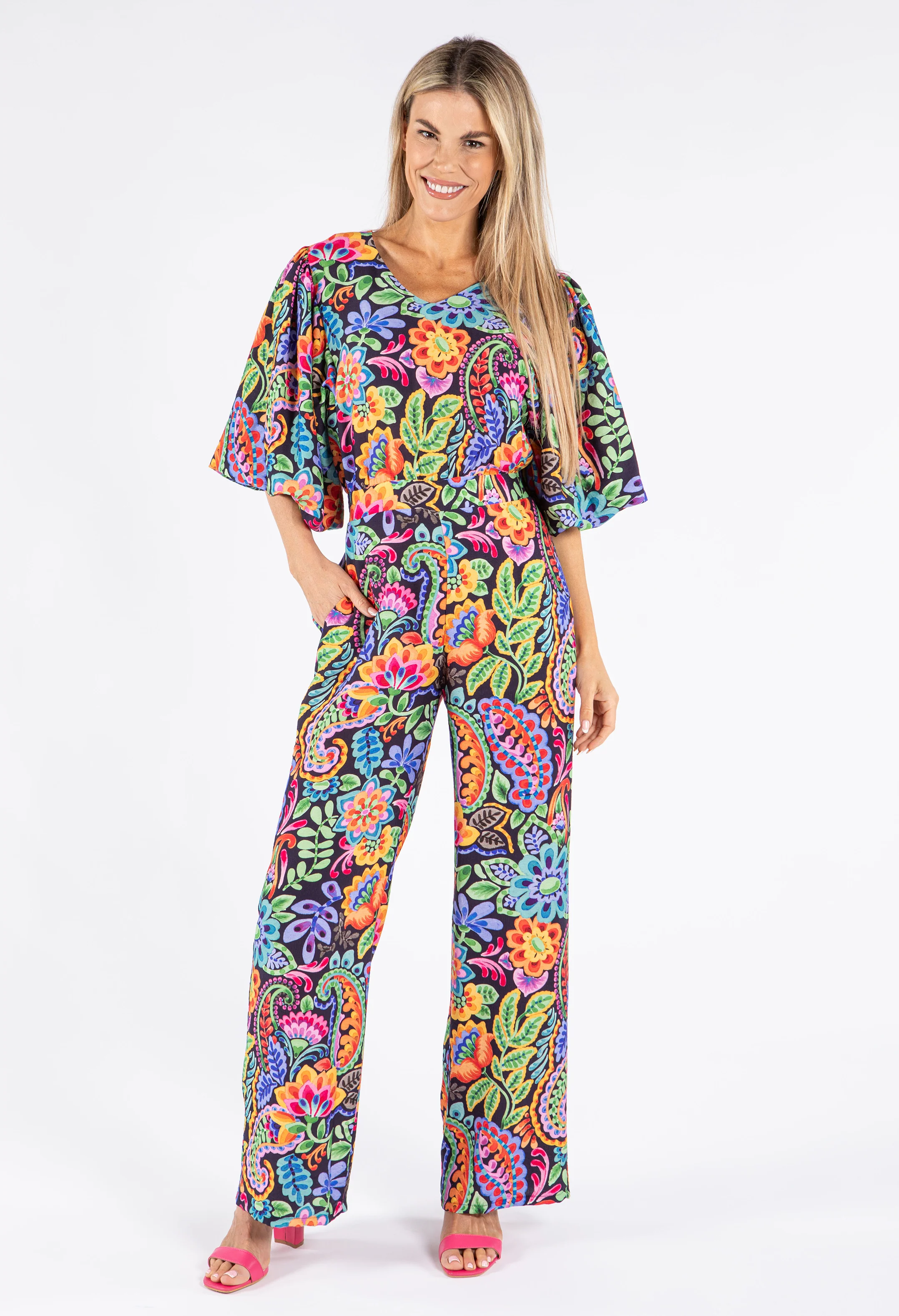 Floral Open Back Jumpsuit - Image 8