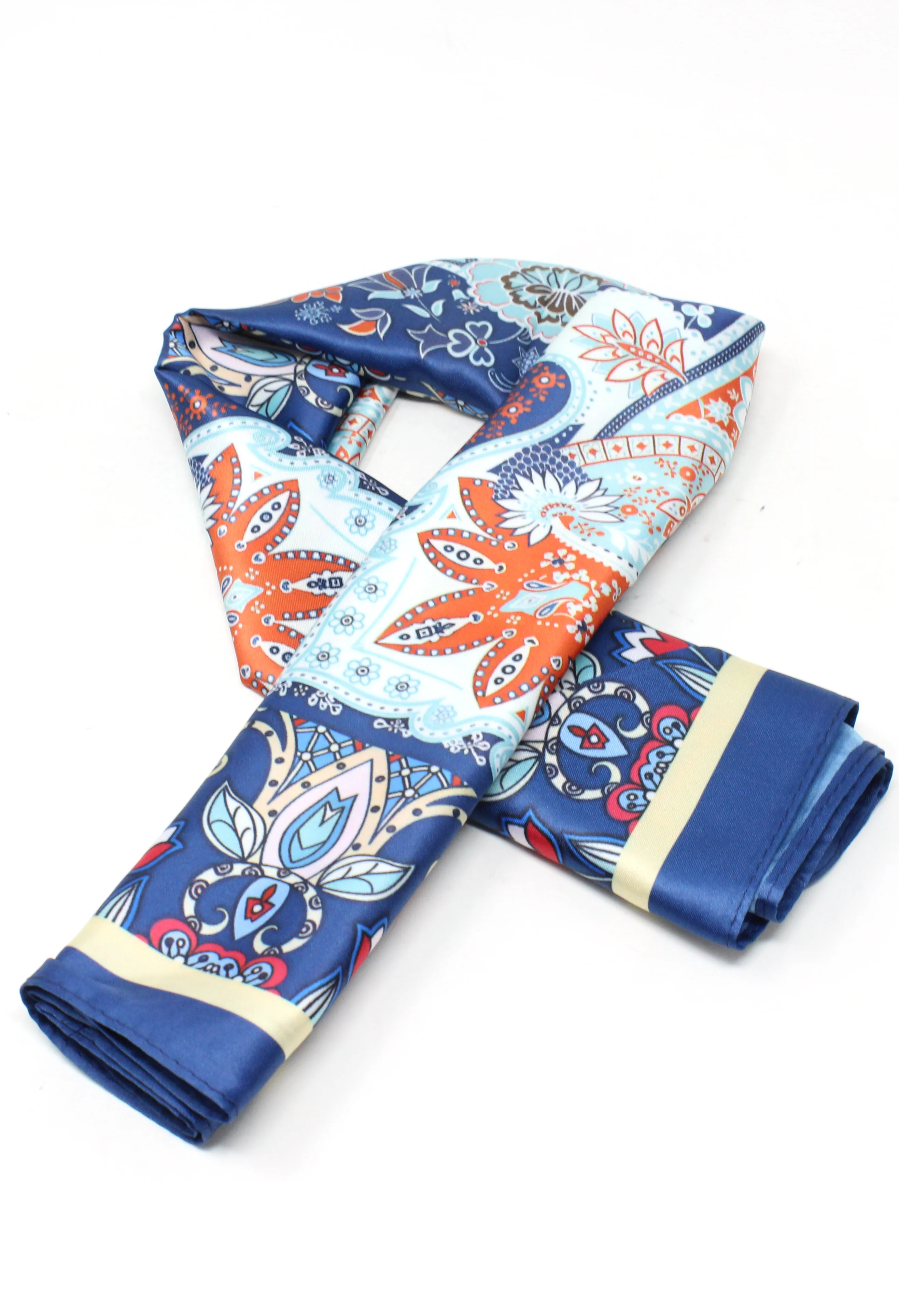 Floral Paisley Satin Scarf