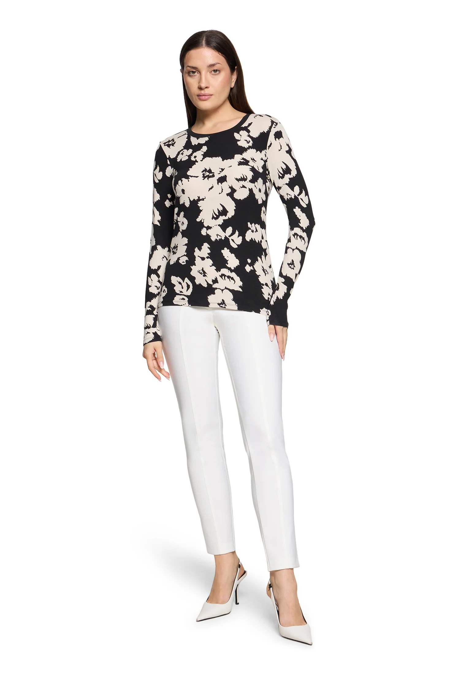 Floral Print Basic Top - Image 4
