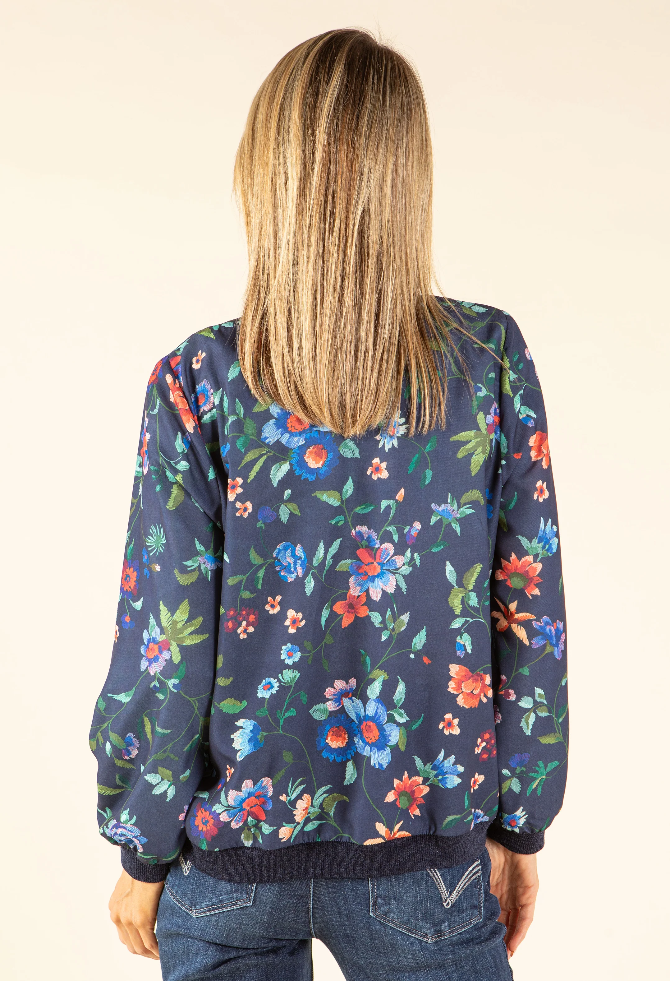 Floral Print Bomber Jacket - Image 5