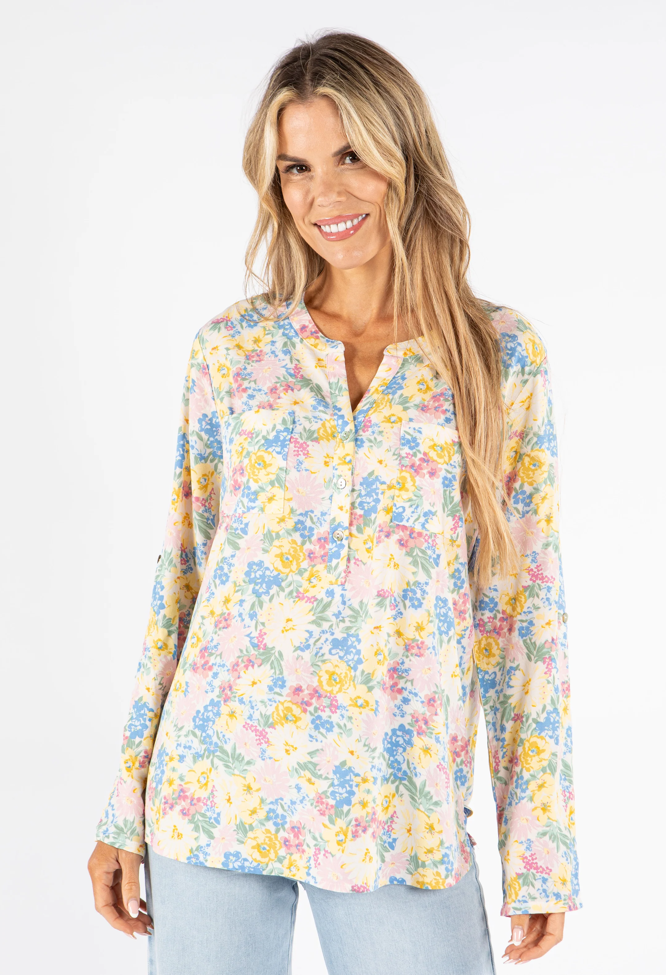 Floral Print Buttoned Blouse - Image 5