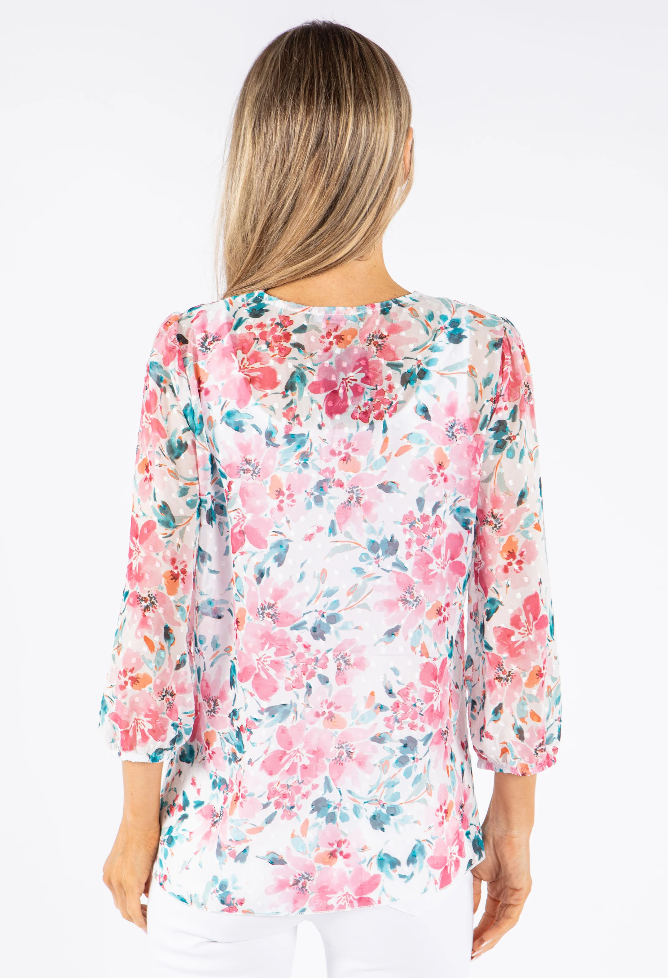 Floral Print Chiffon Blouse - Image 3
