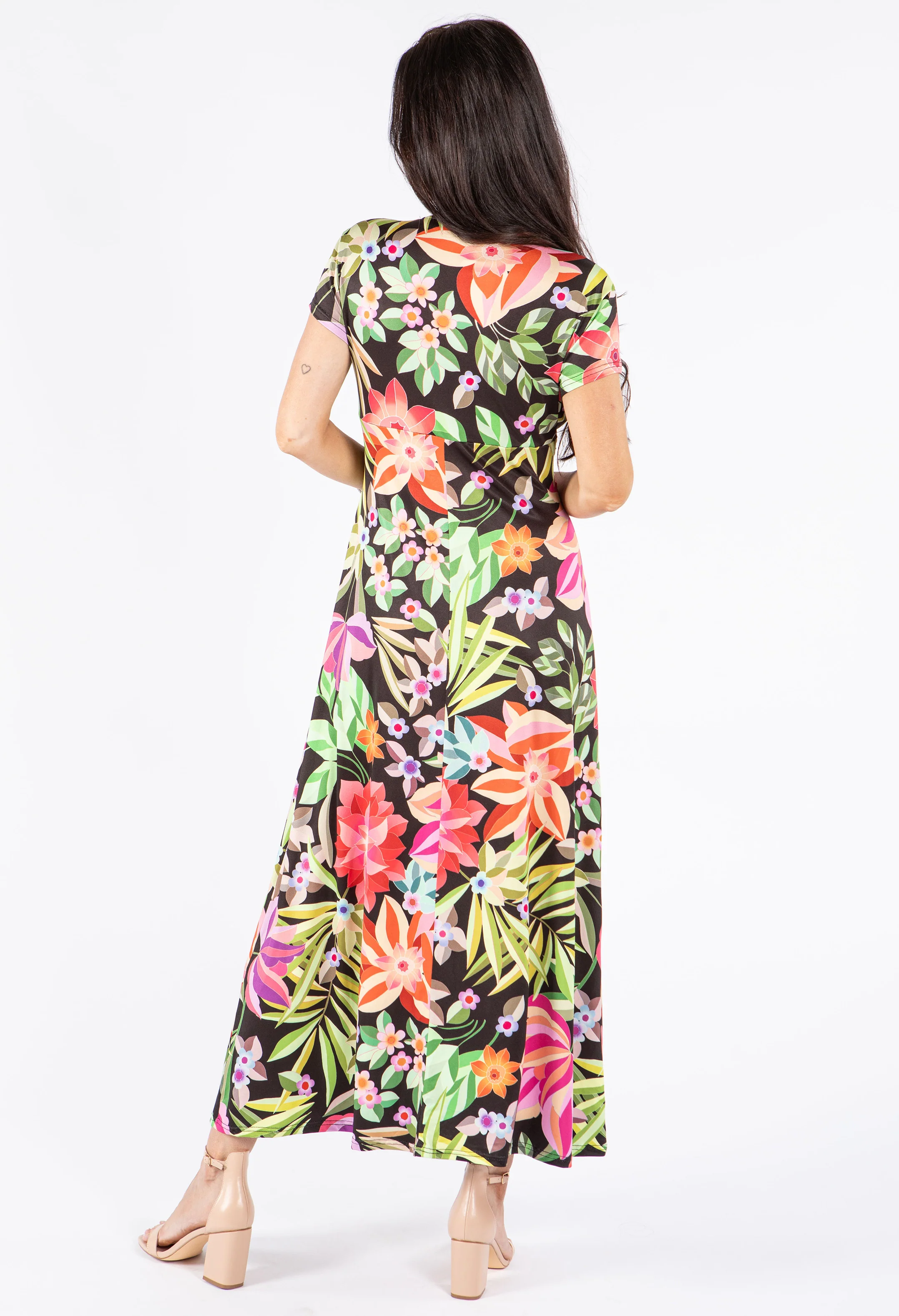 Floral Print Front Knot Dress - Image 5