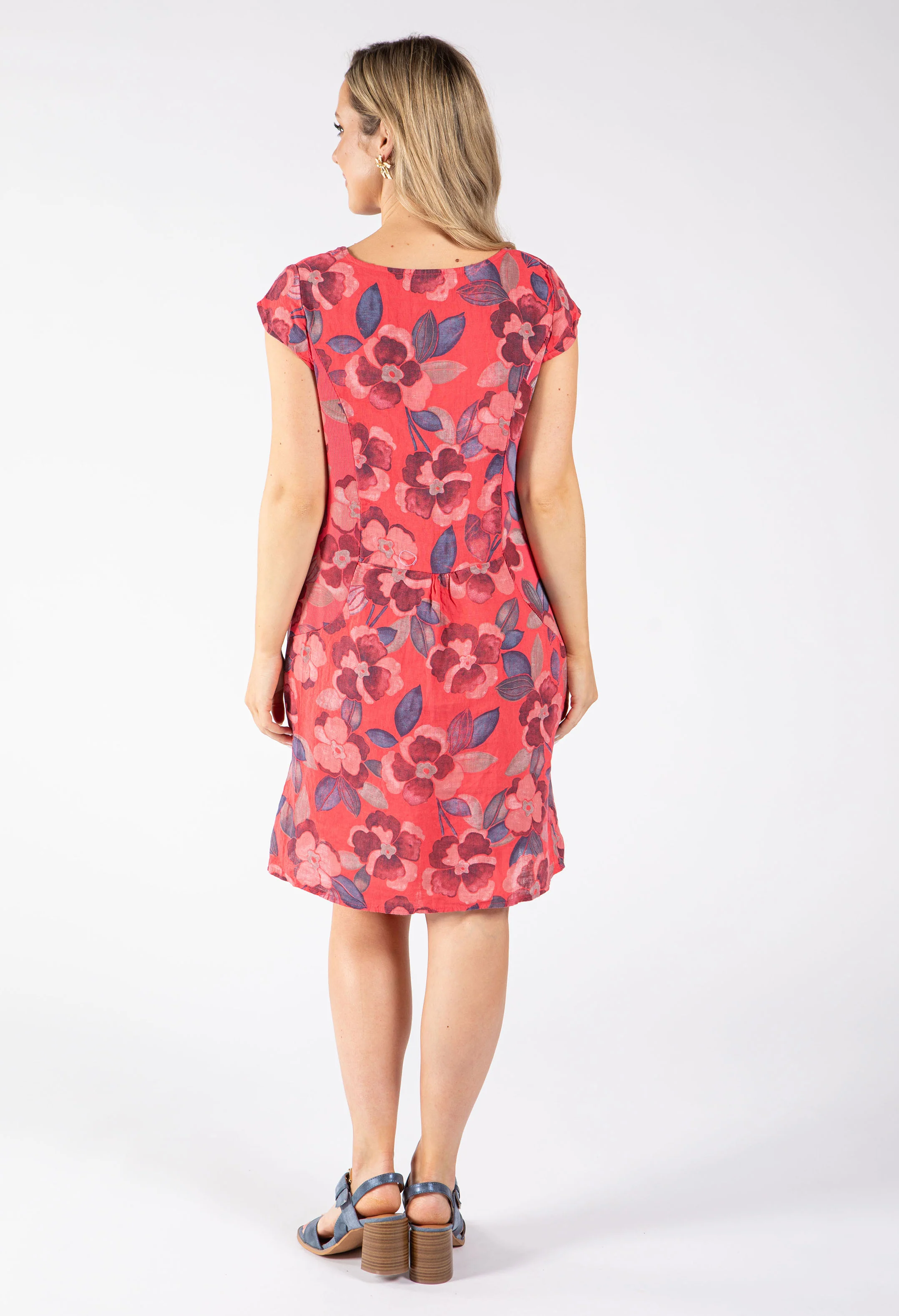 Floral Print Linen Dress - Image 17