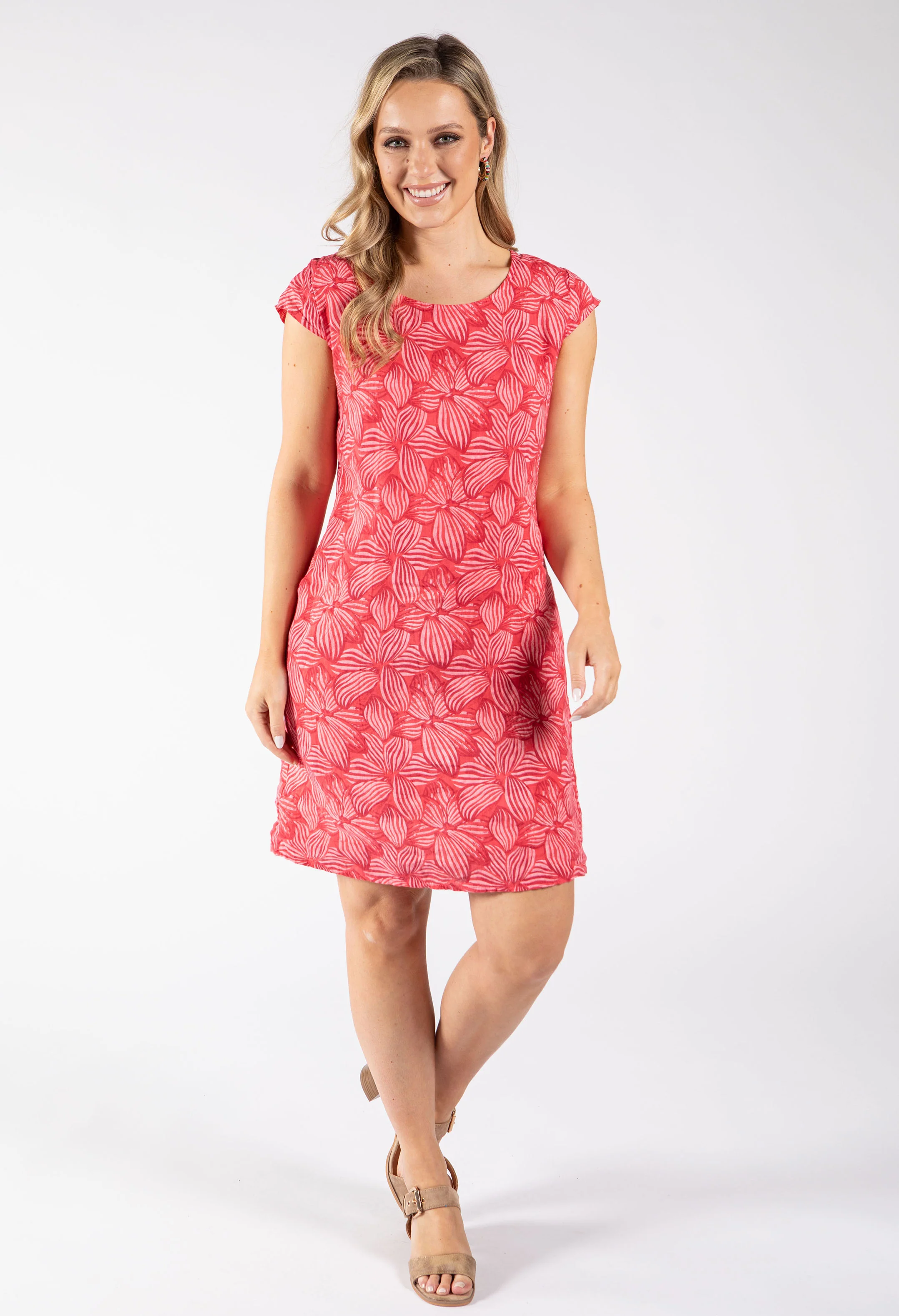 Floral Print Linen Dress - Image 19