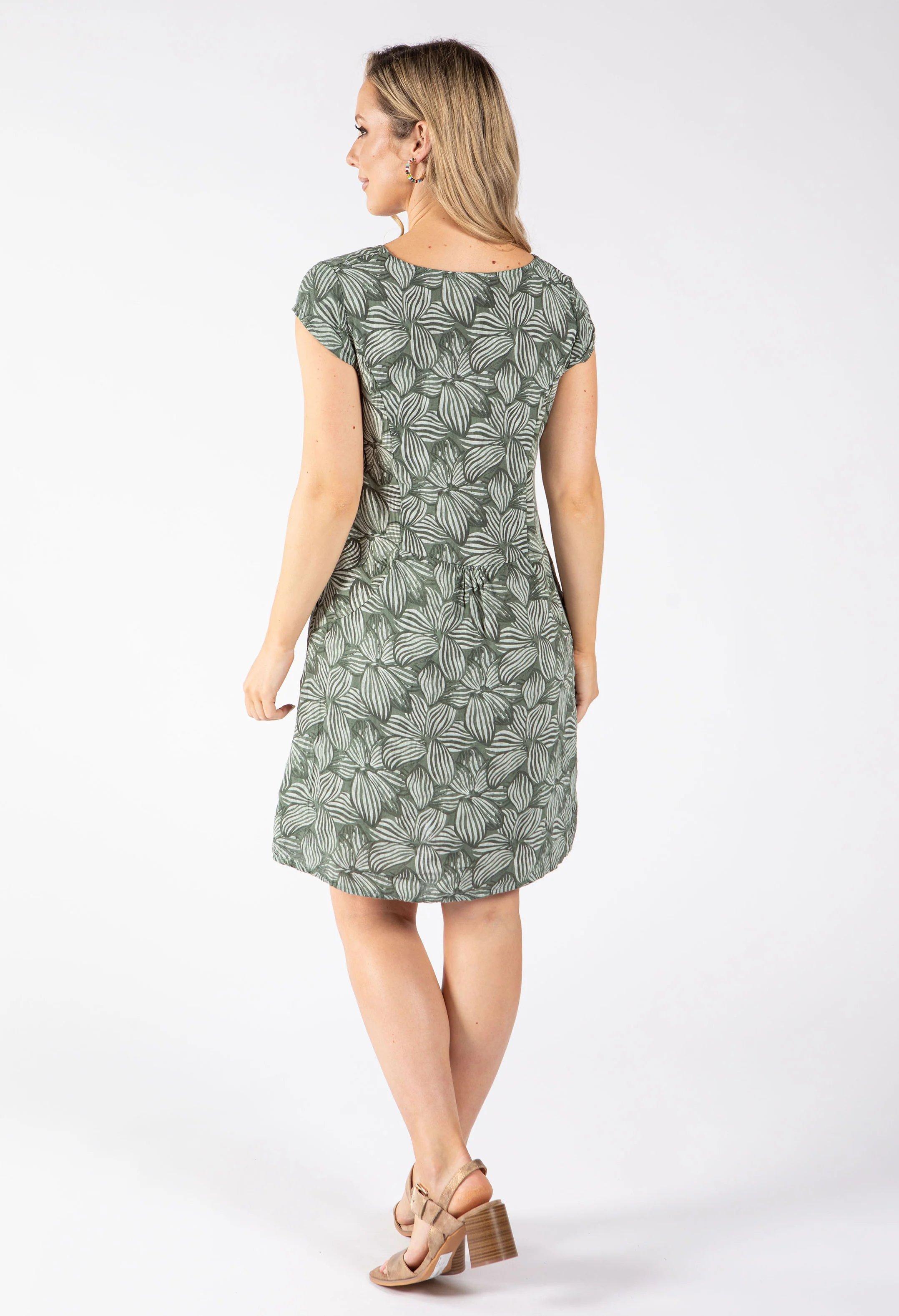 Floral Print Linen Dress - Image 6