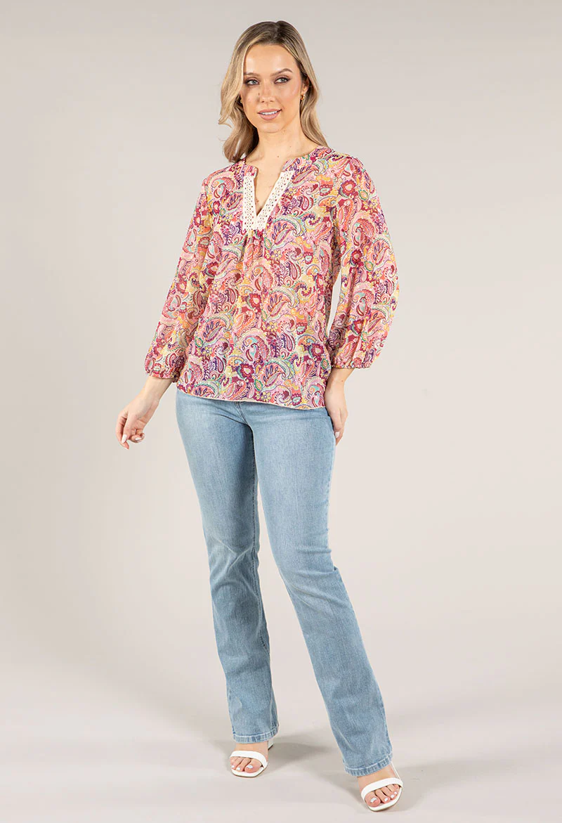 Floral Print Mesh Top - Image 6