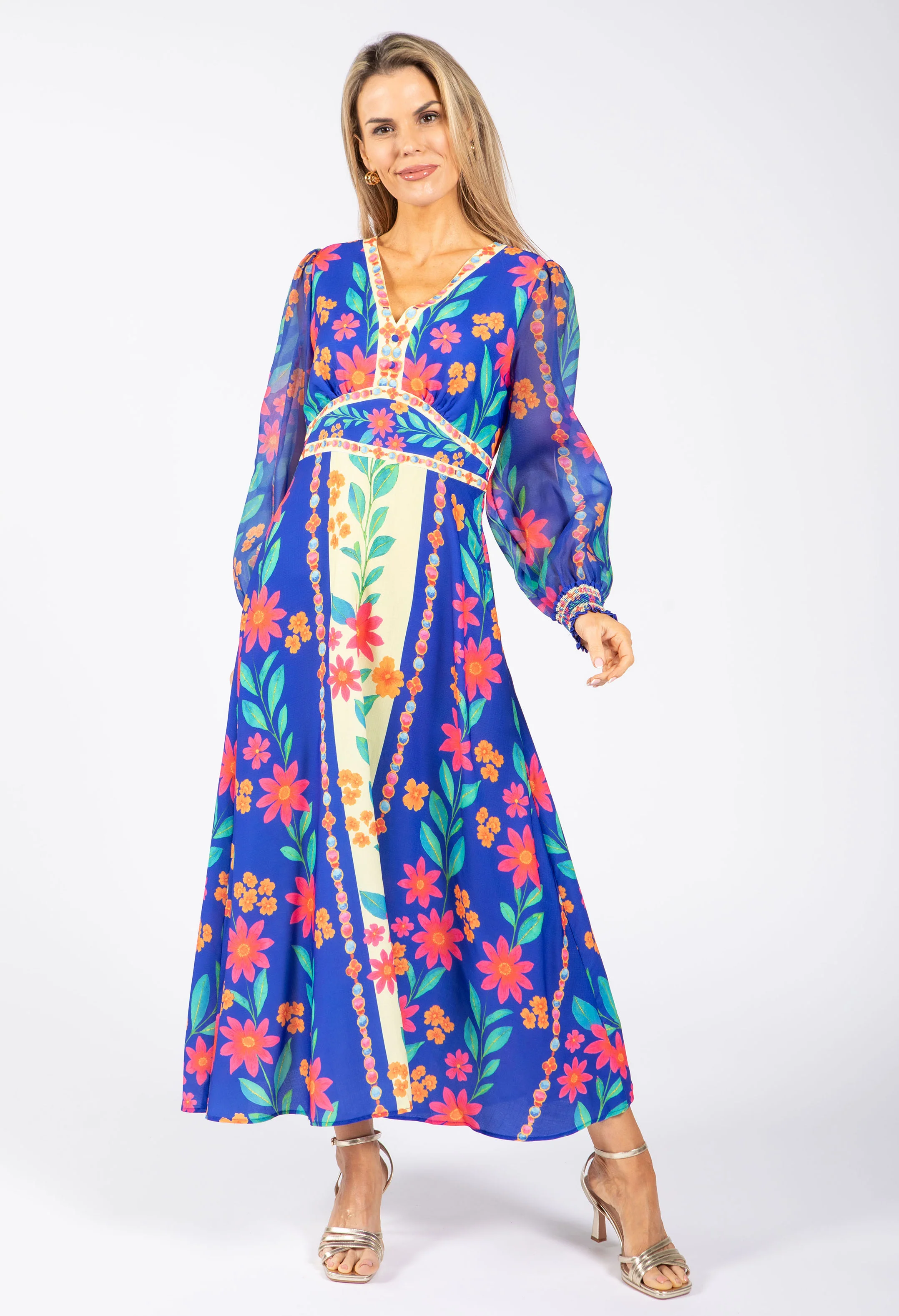 Floral Print Midi Dress - Image 4