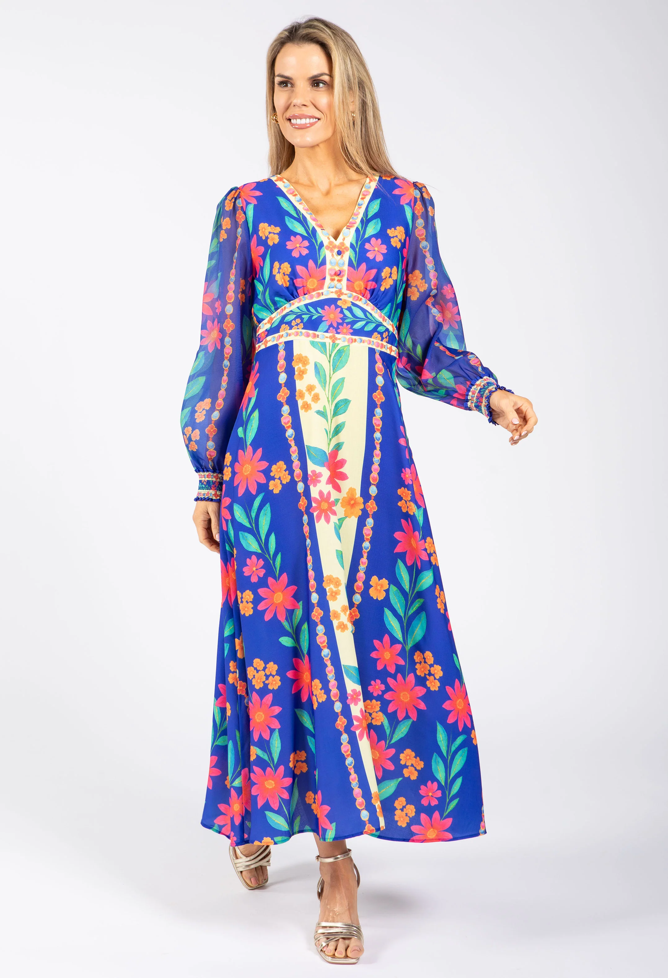 Floral Print Midi Dress - Image 5