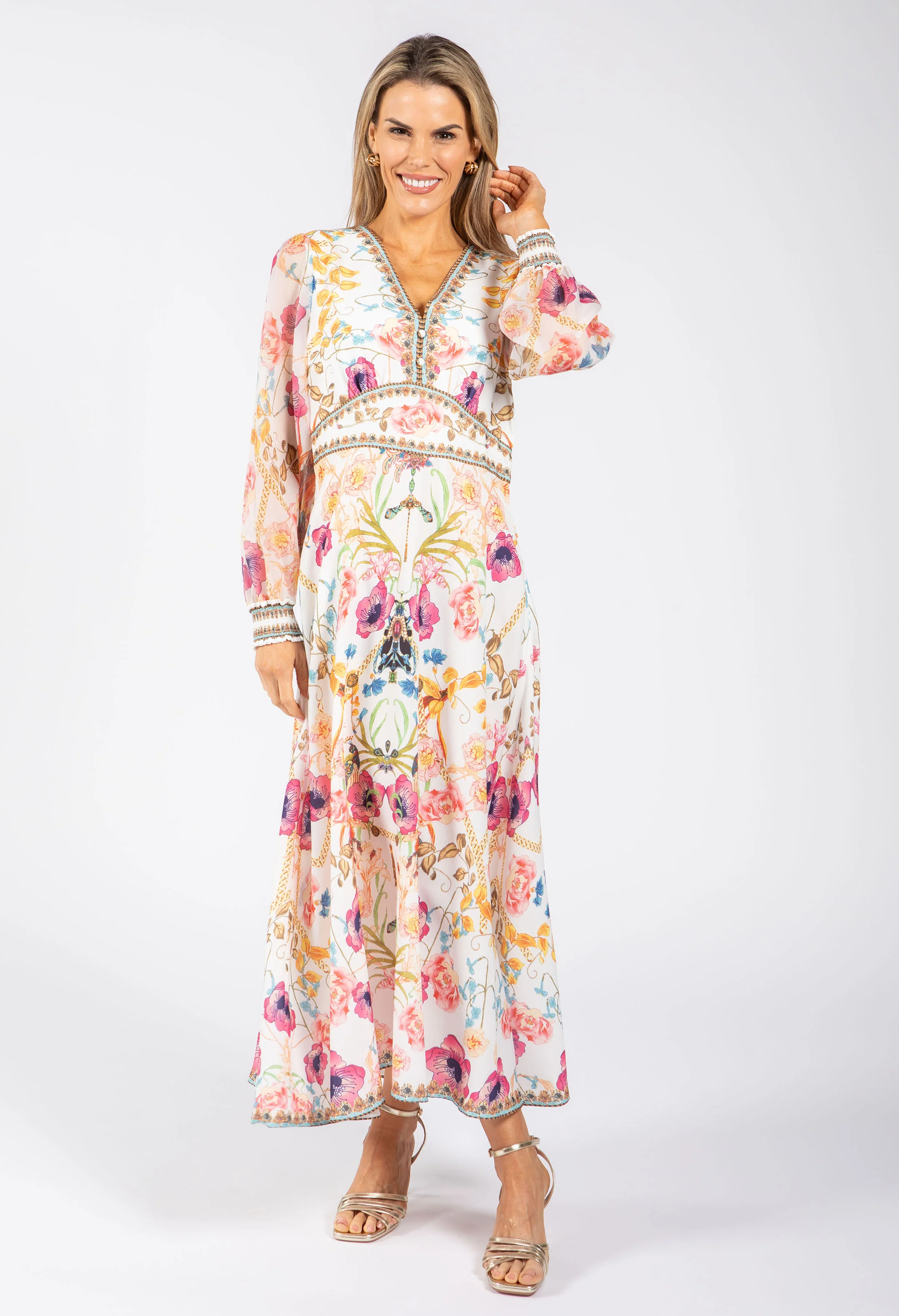 Floral Print Midi Dress - Image 4