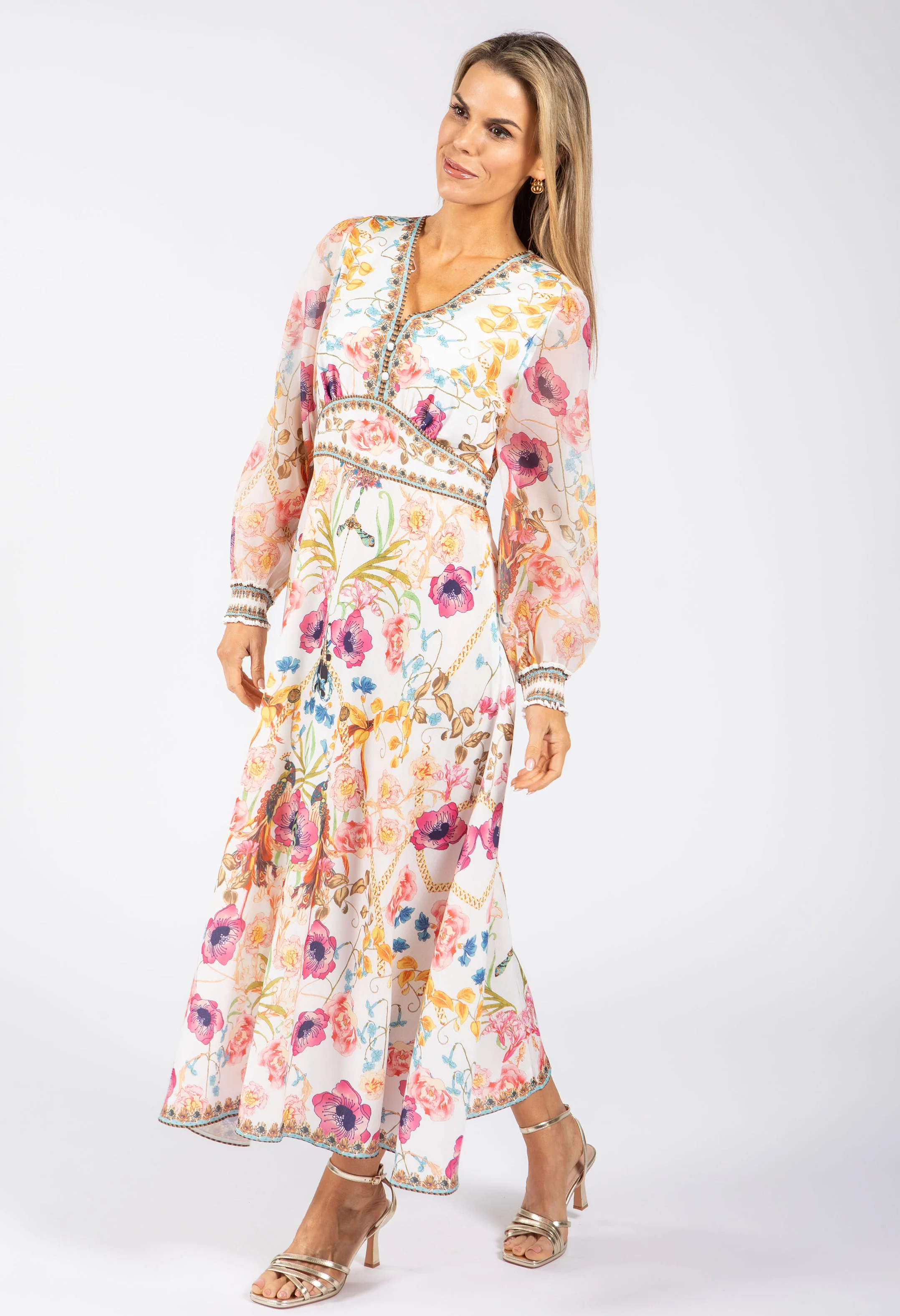 Floral Print Midi Dress - Image 5