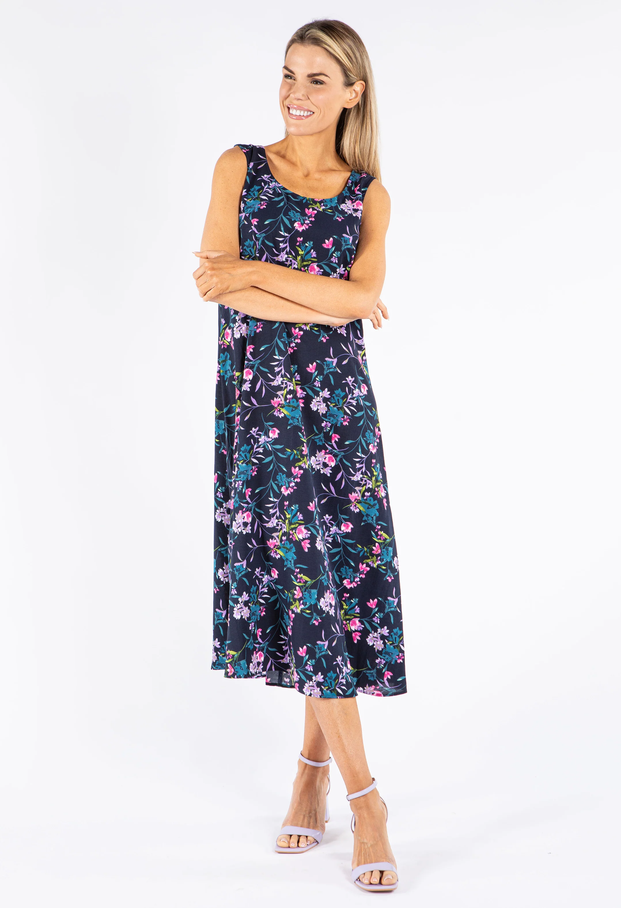 Floral Print Midi Dress - Image 3