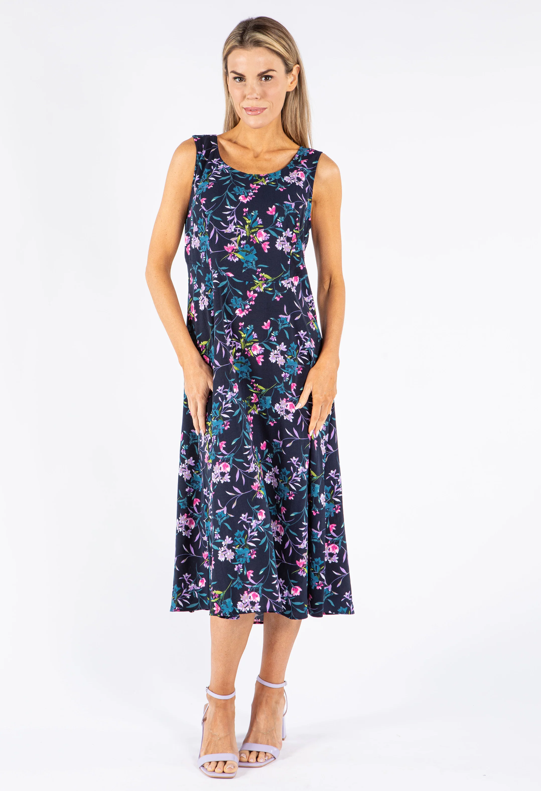 Floral Print Midi Dress - Image 4