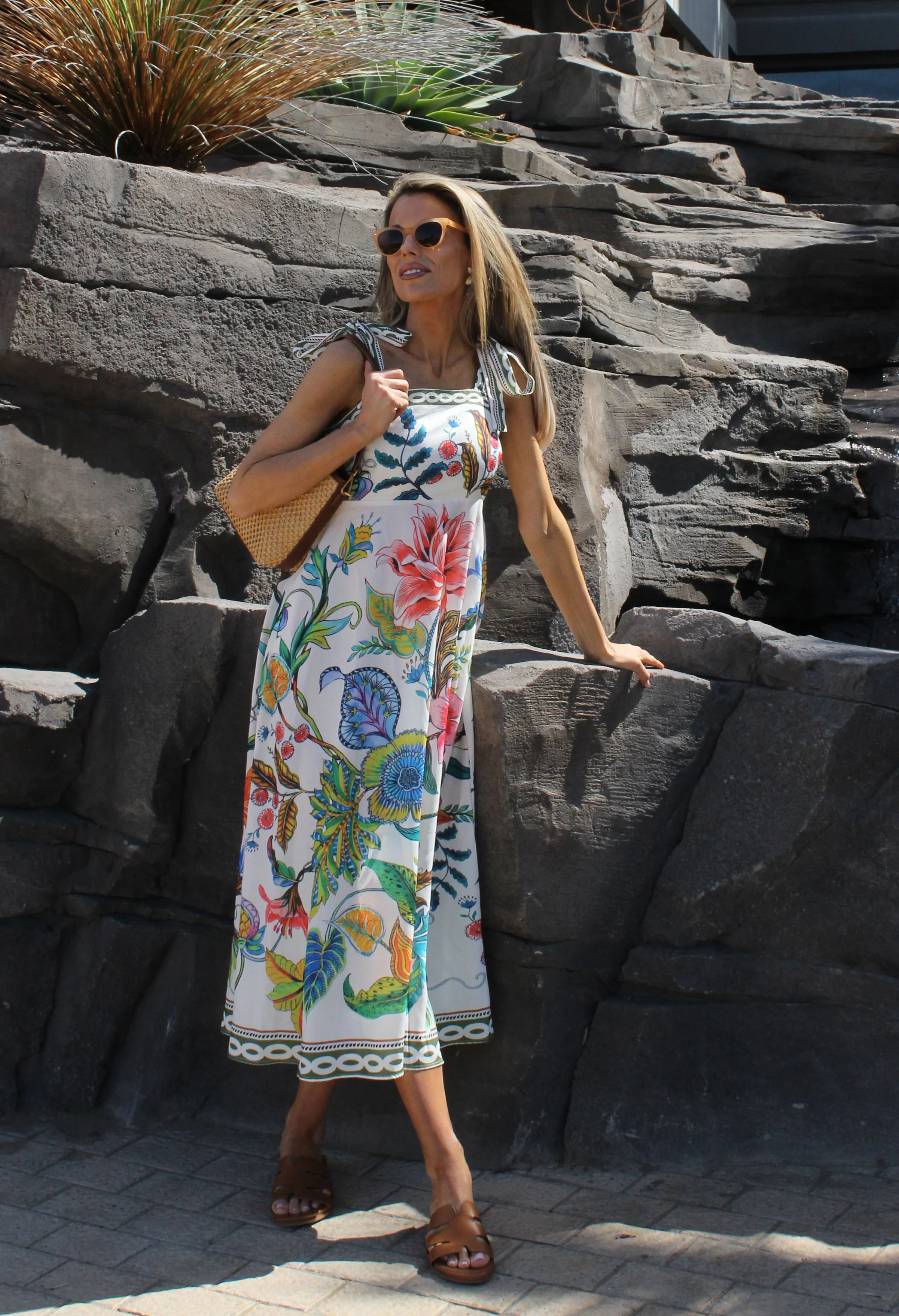 Floral Print Midi Dress - Image 4