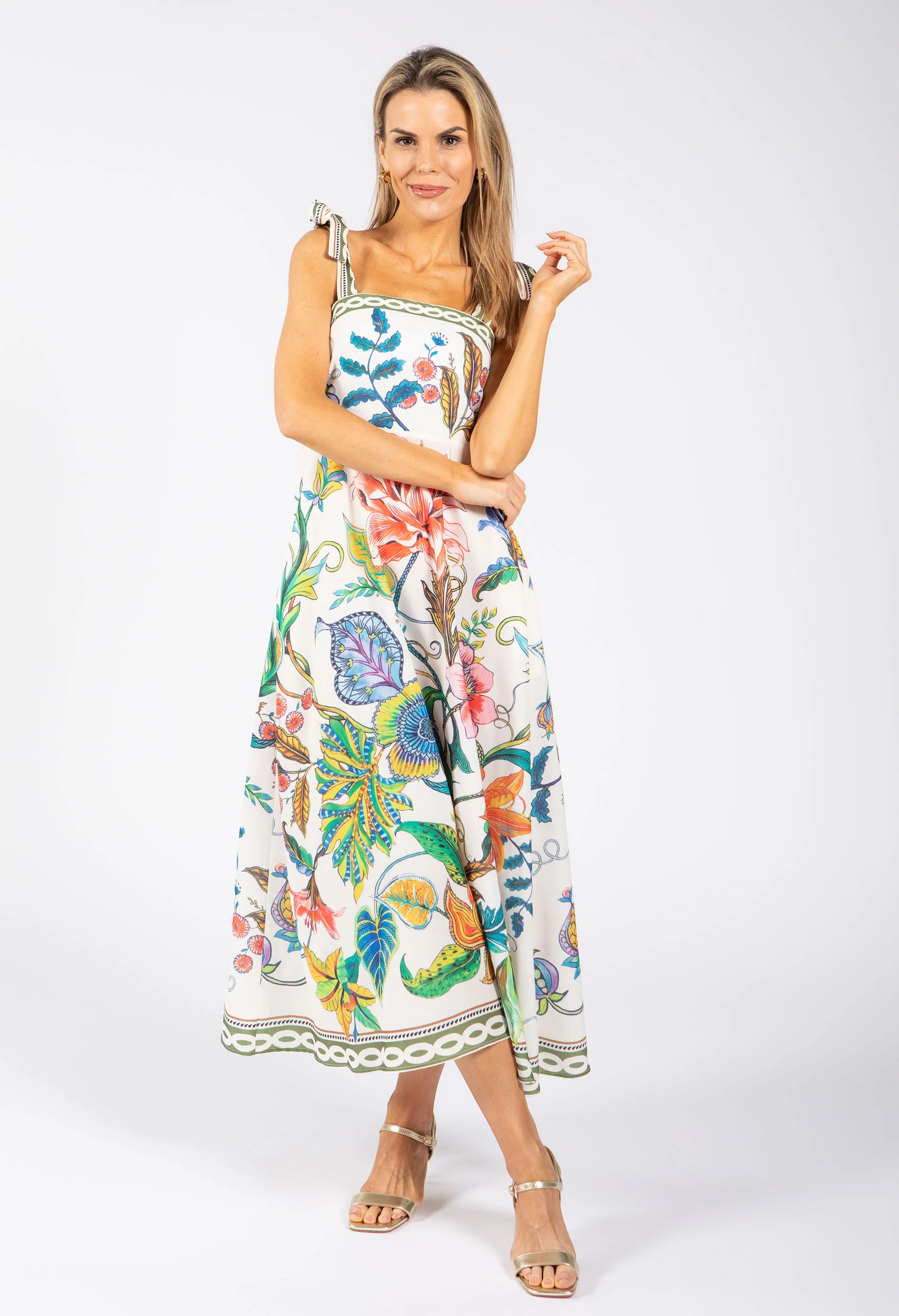 Floral Print Midi Dress - Image 5
