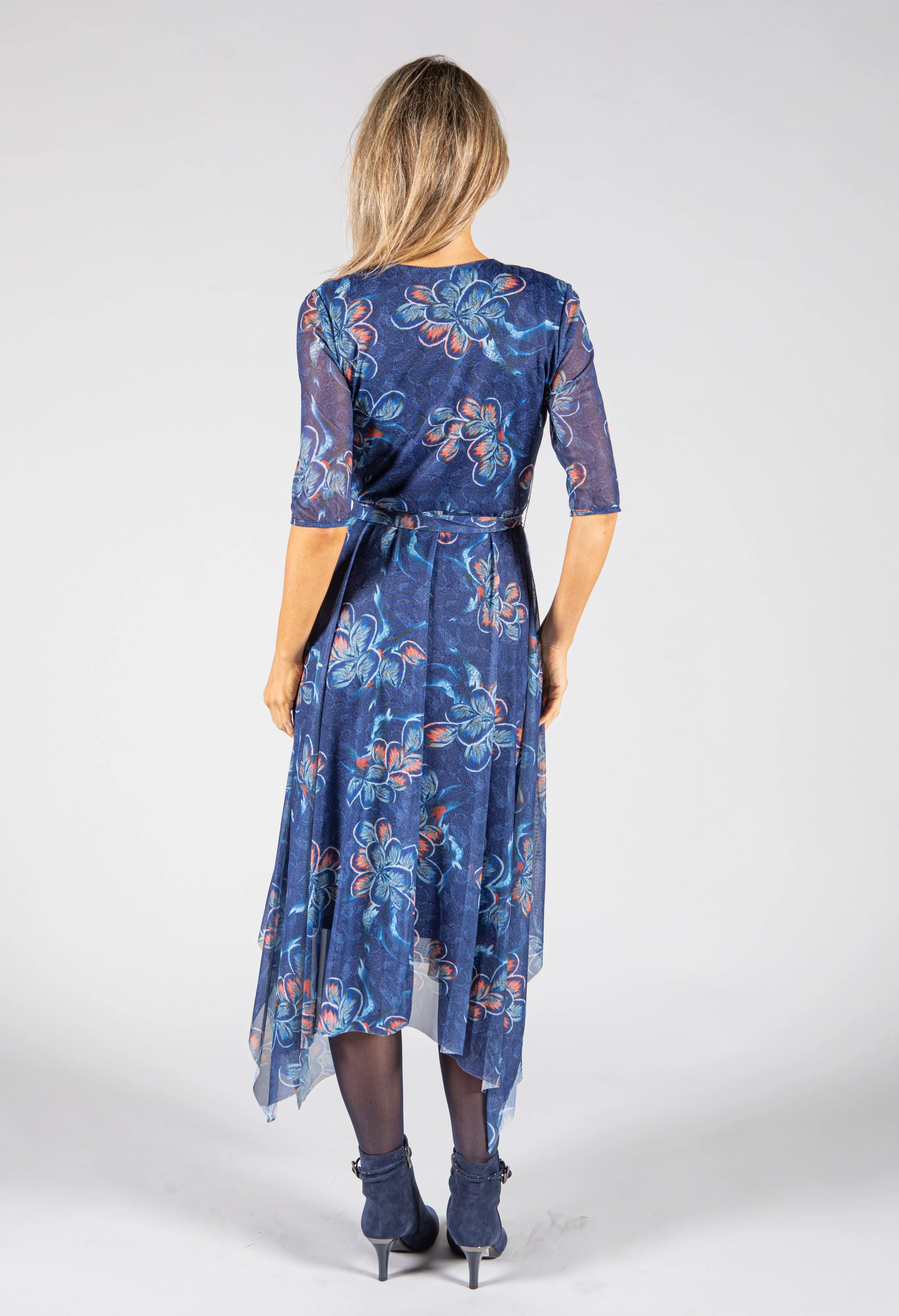 Floral Print Midi Wrap Dress - Image 3