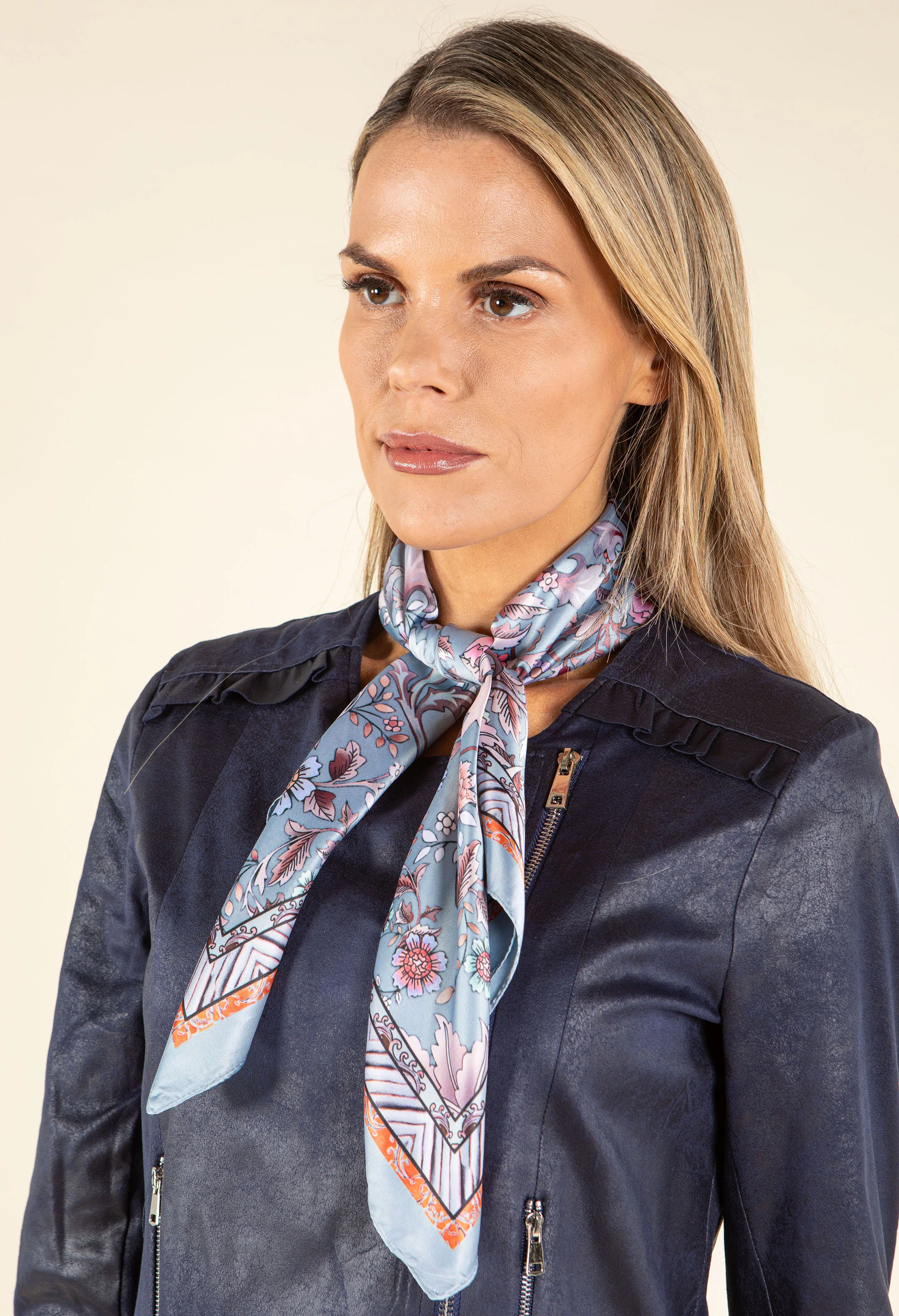 Floral Print Satin Touch Scarf - Image 4