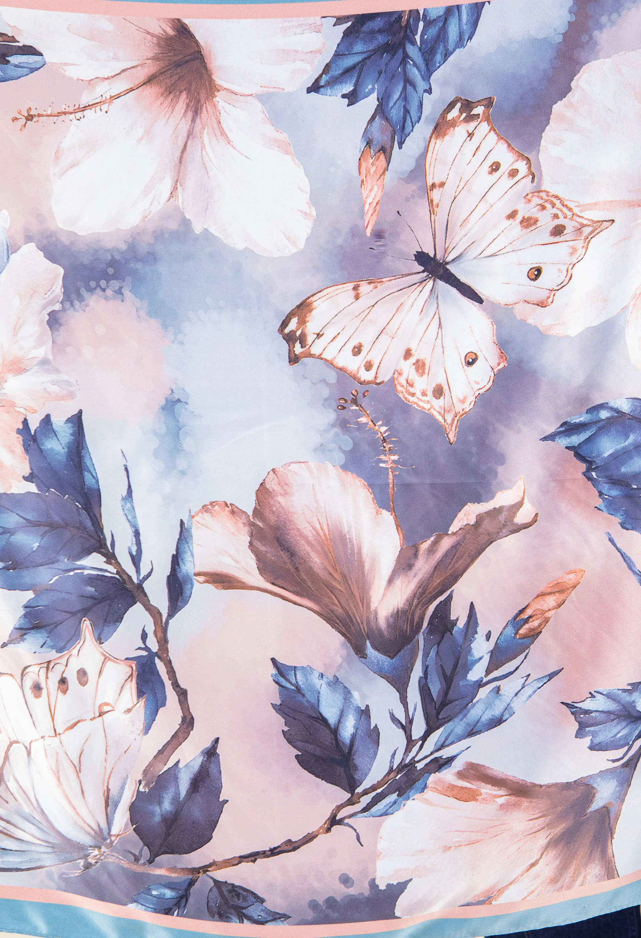 Floral Print Satin Touch Scarf - Image 3