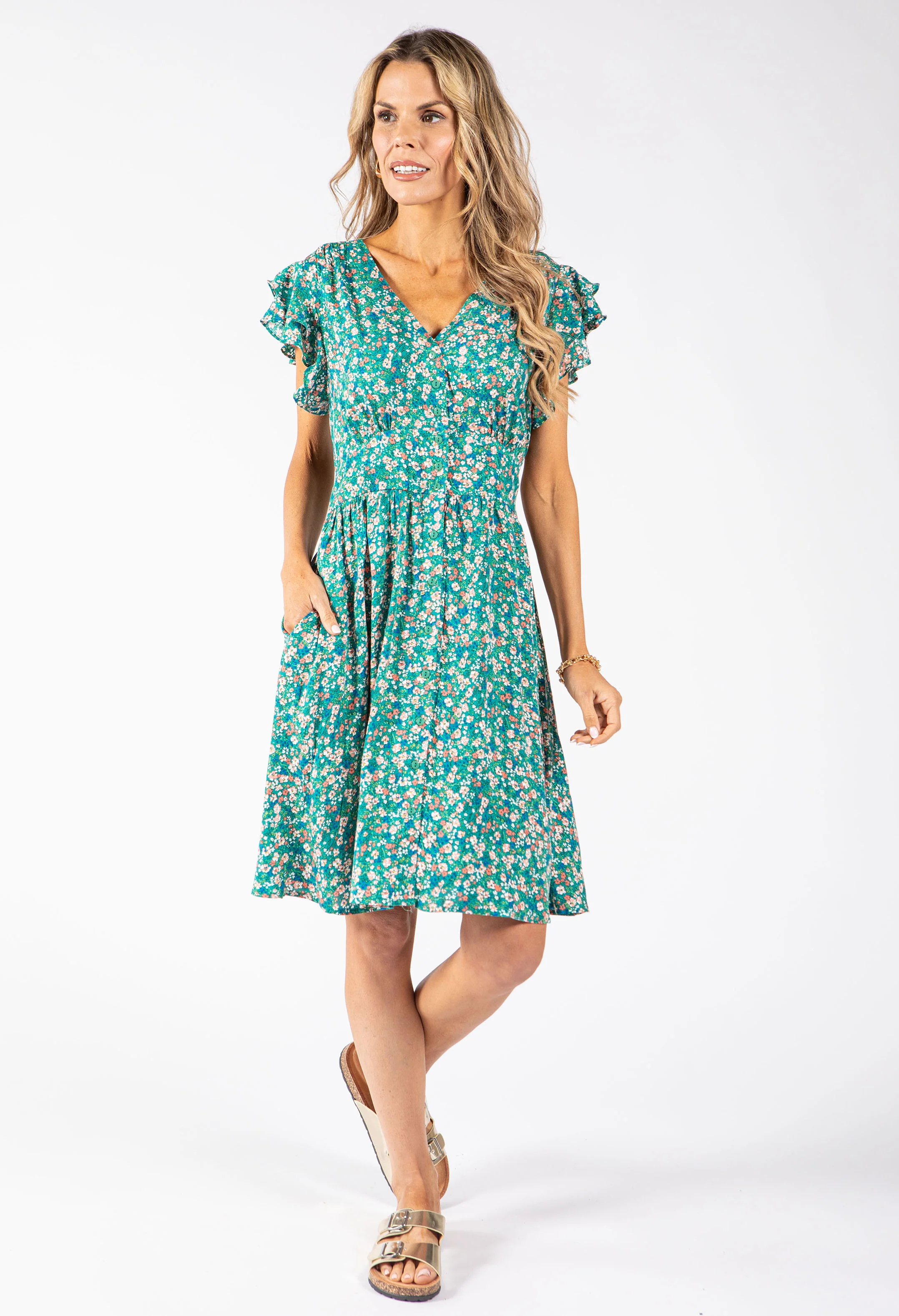 Floral Print Short Dress - Image 5