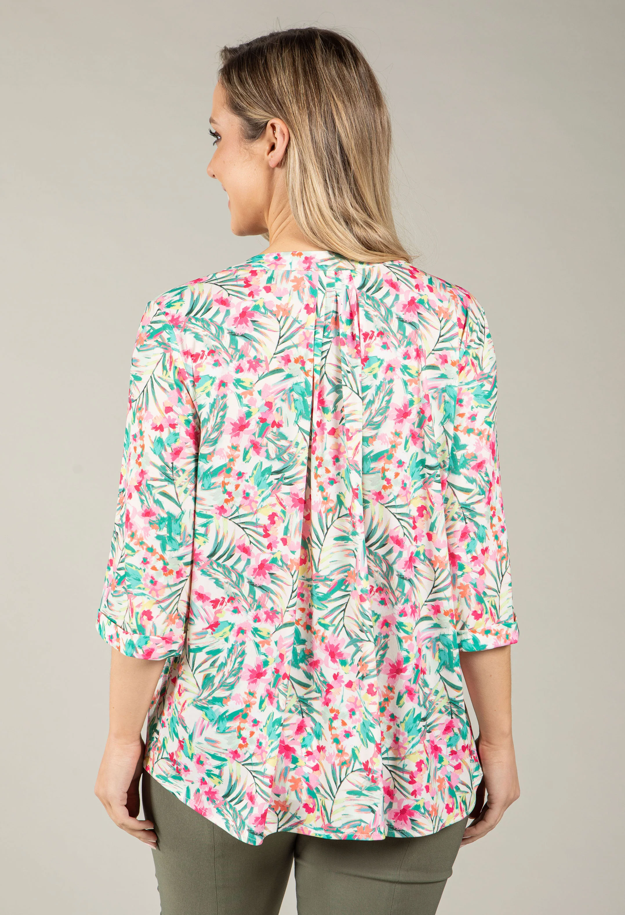 Floral Print V-Neck Blouse - Image 4
