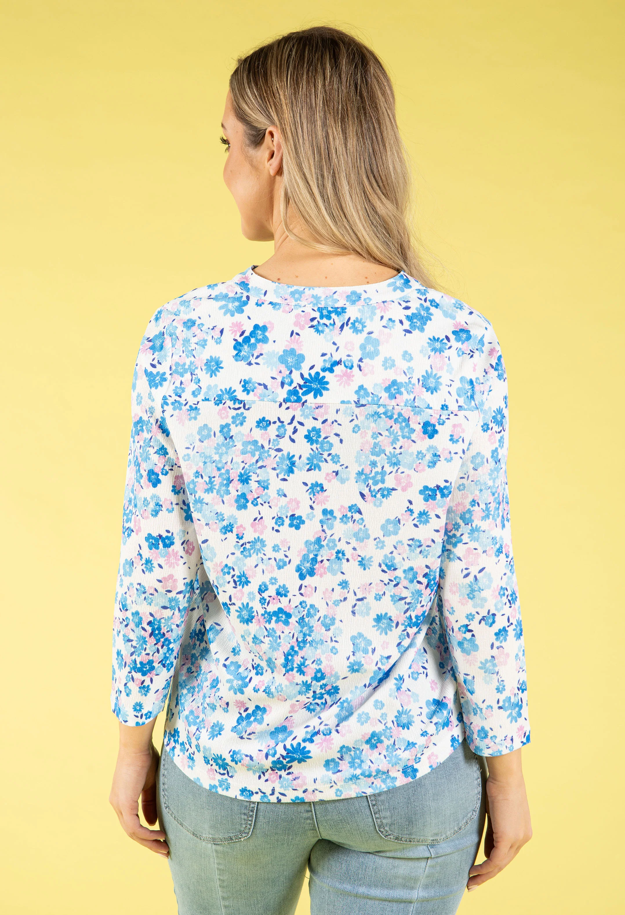Floral Print V-Neck Top - Image 4