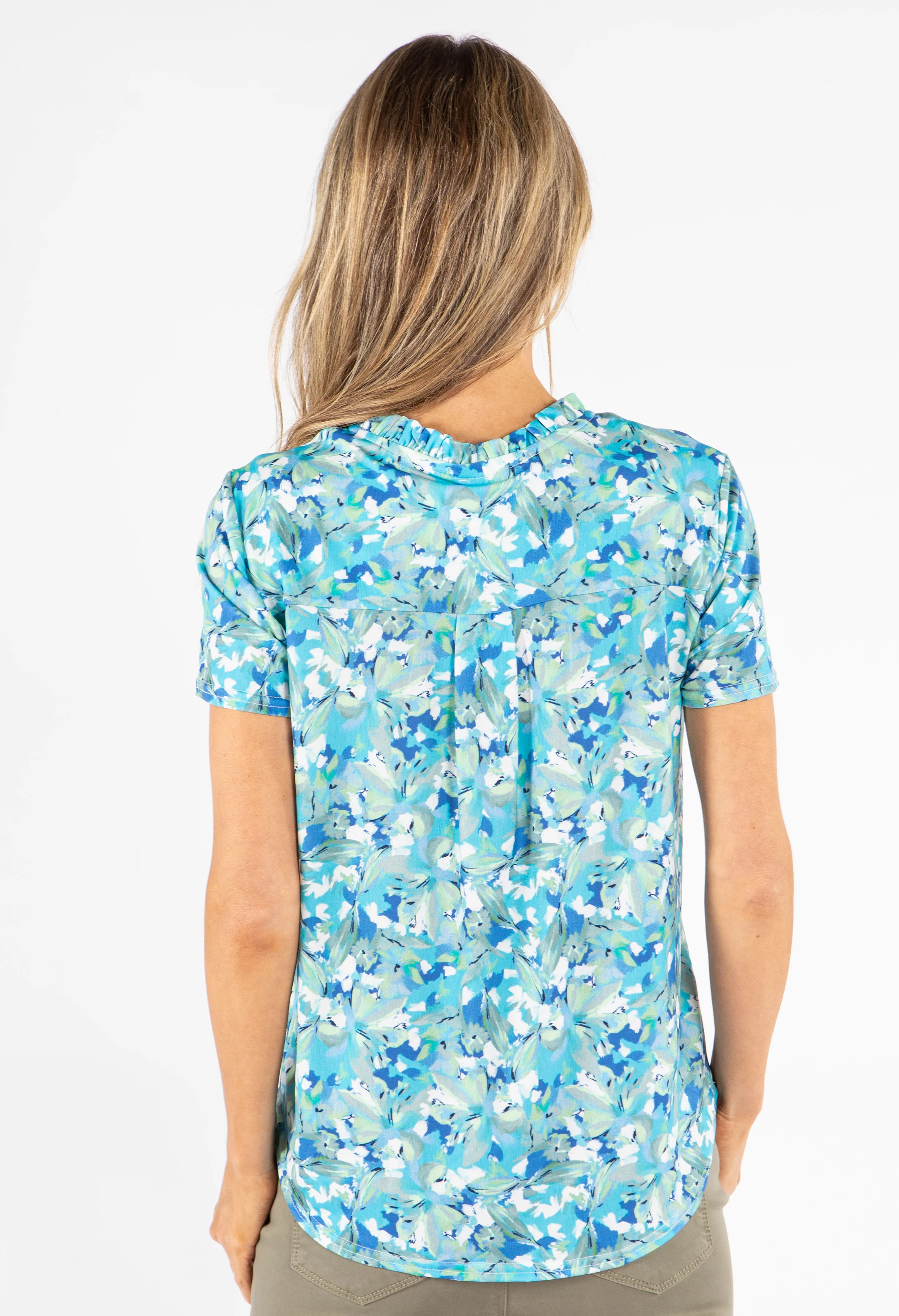Floral Print V-Neck Top - Image 9
