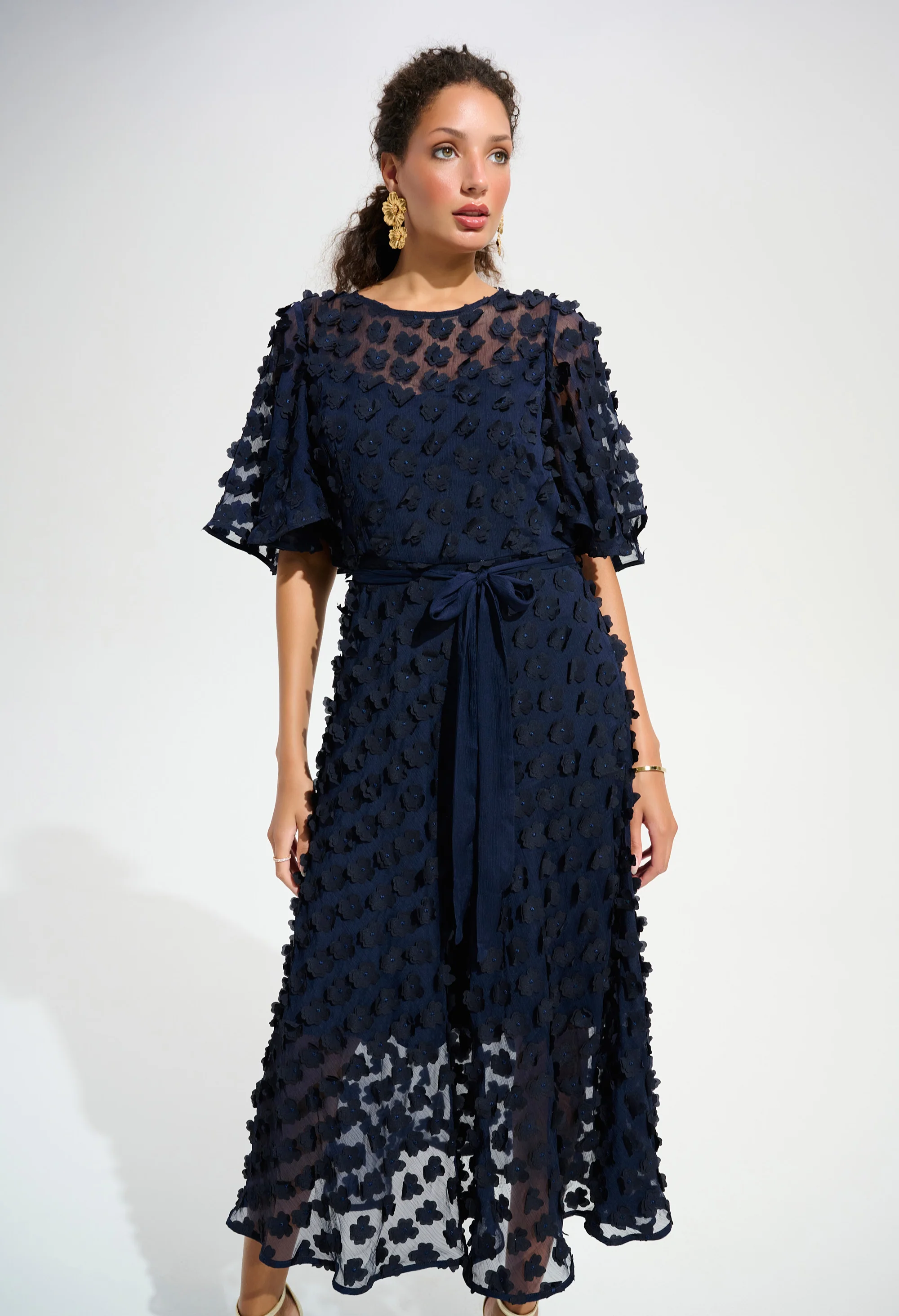 Floral Puff Sleeve Dress - Image 4