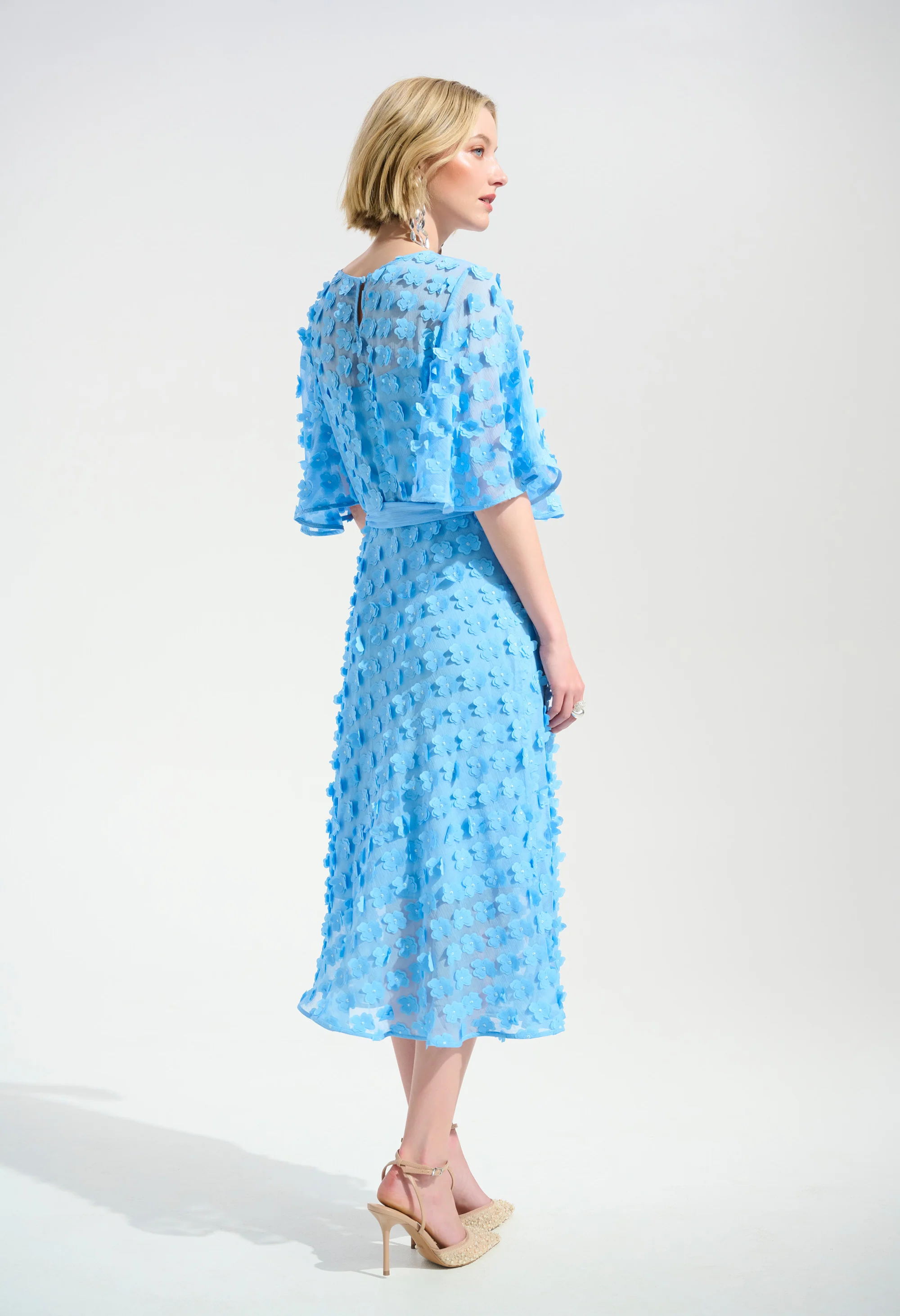 Floral Puff Sleeve Dress - Image 7